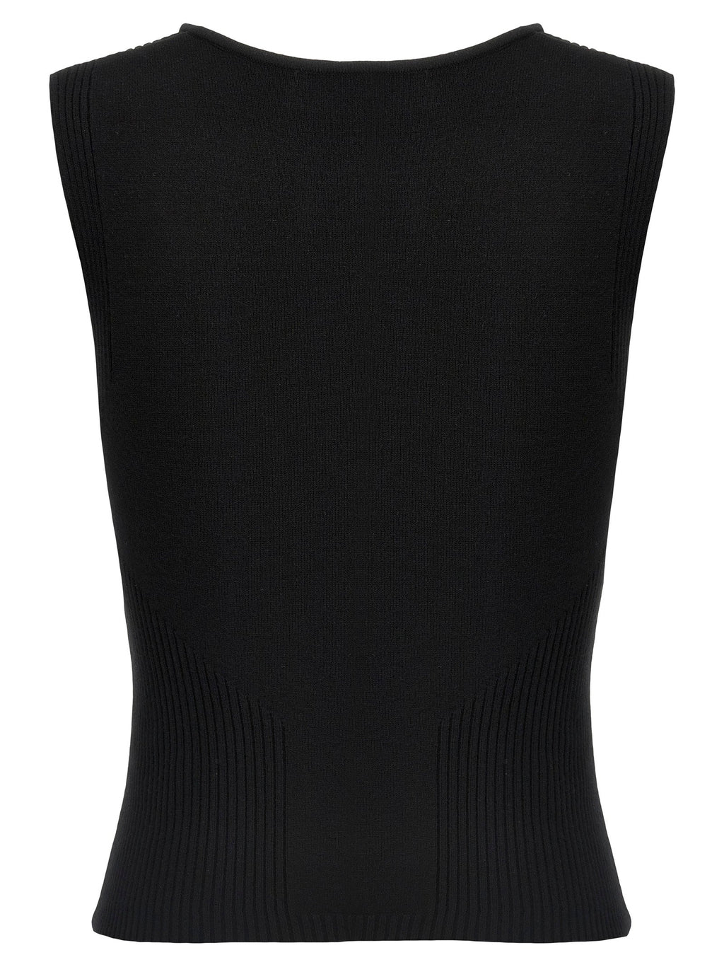 Marine Serre Black Viscose Tank Tops