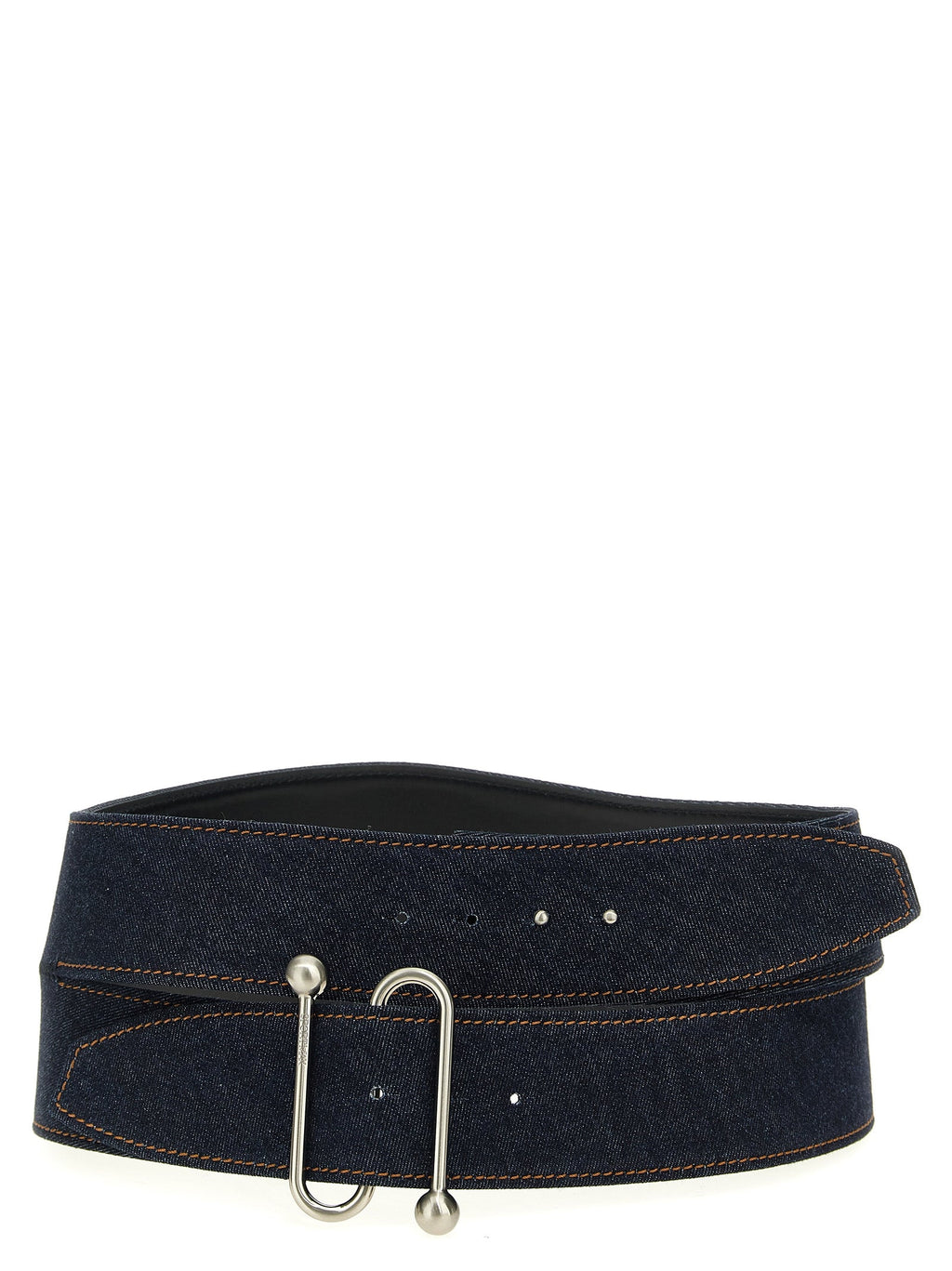 Sportmax Blue Cotton High-Waist Belt
