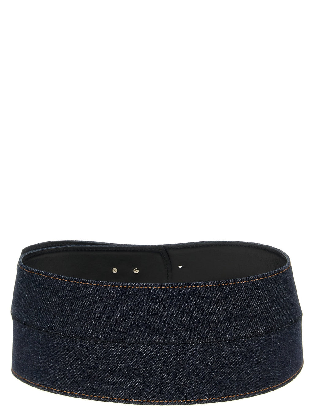 Sportmax Blue Cotton High-Waist Belt