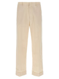 Valentino Garavani Beige Cotton Casual Pants