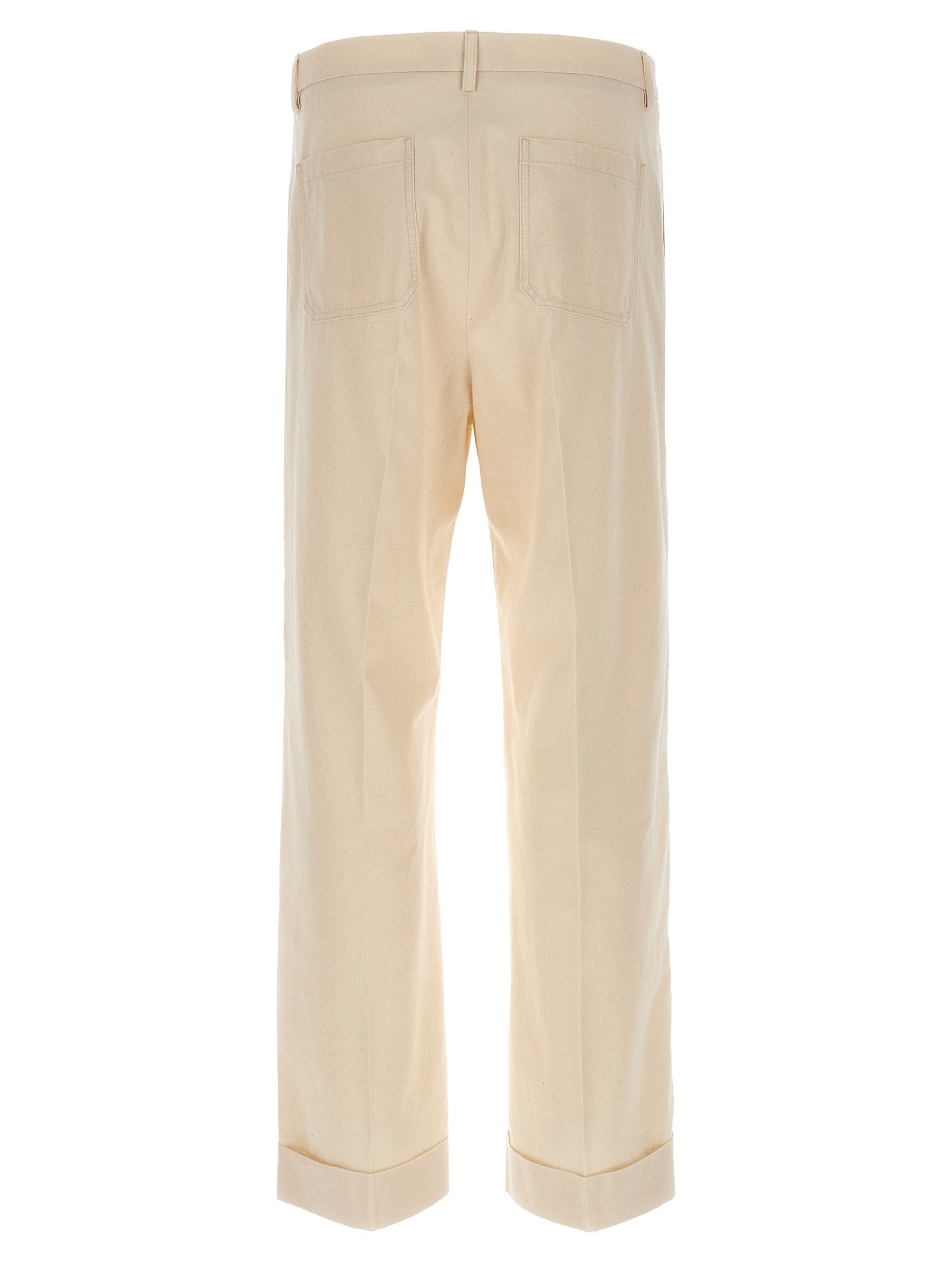 Valentino Garavani Beige Cotton Casual Pants