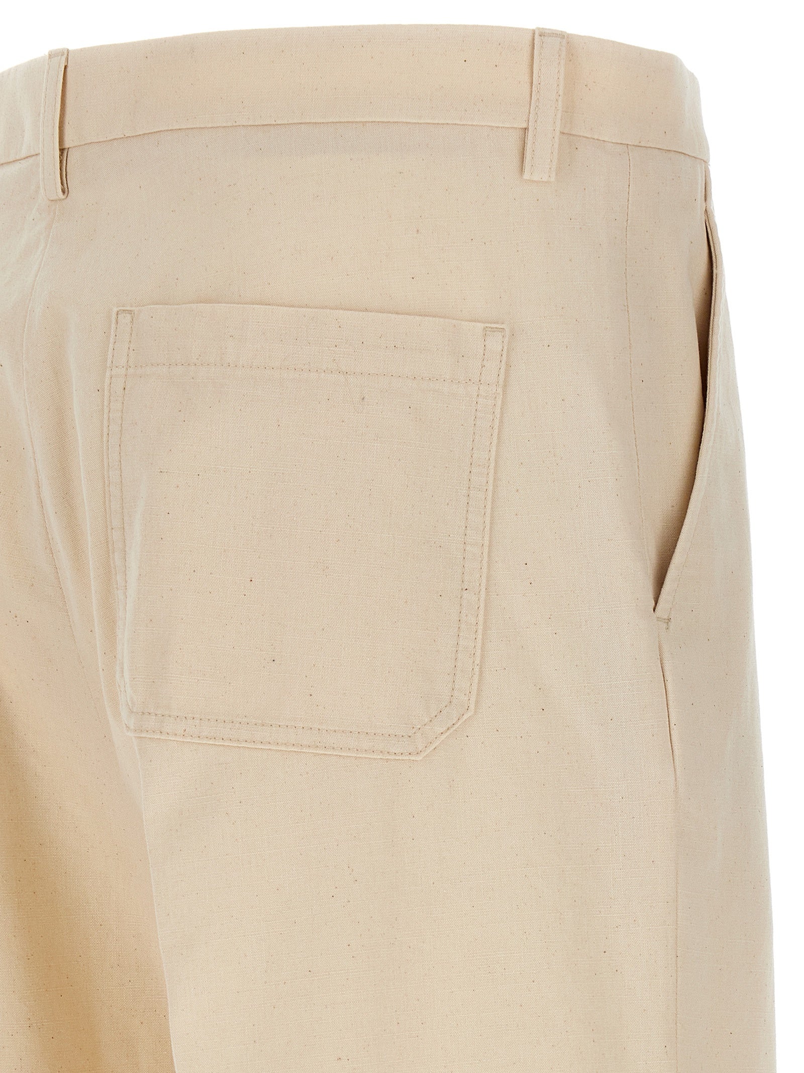 Valentino Garavani Beige Cotton Casual Pants