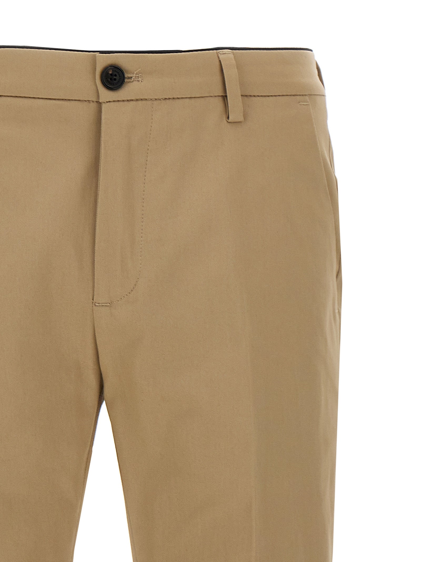 Department 5 Beige Cotton Cropped Pants