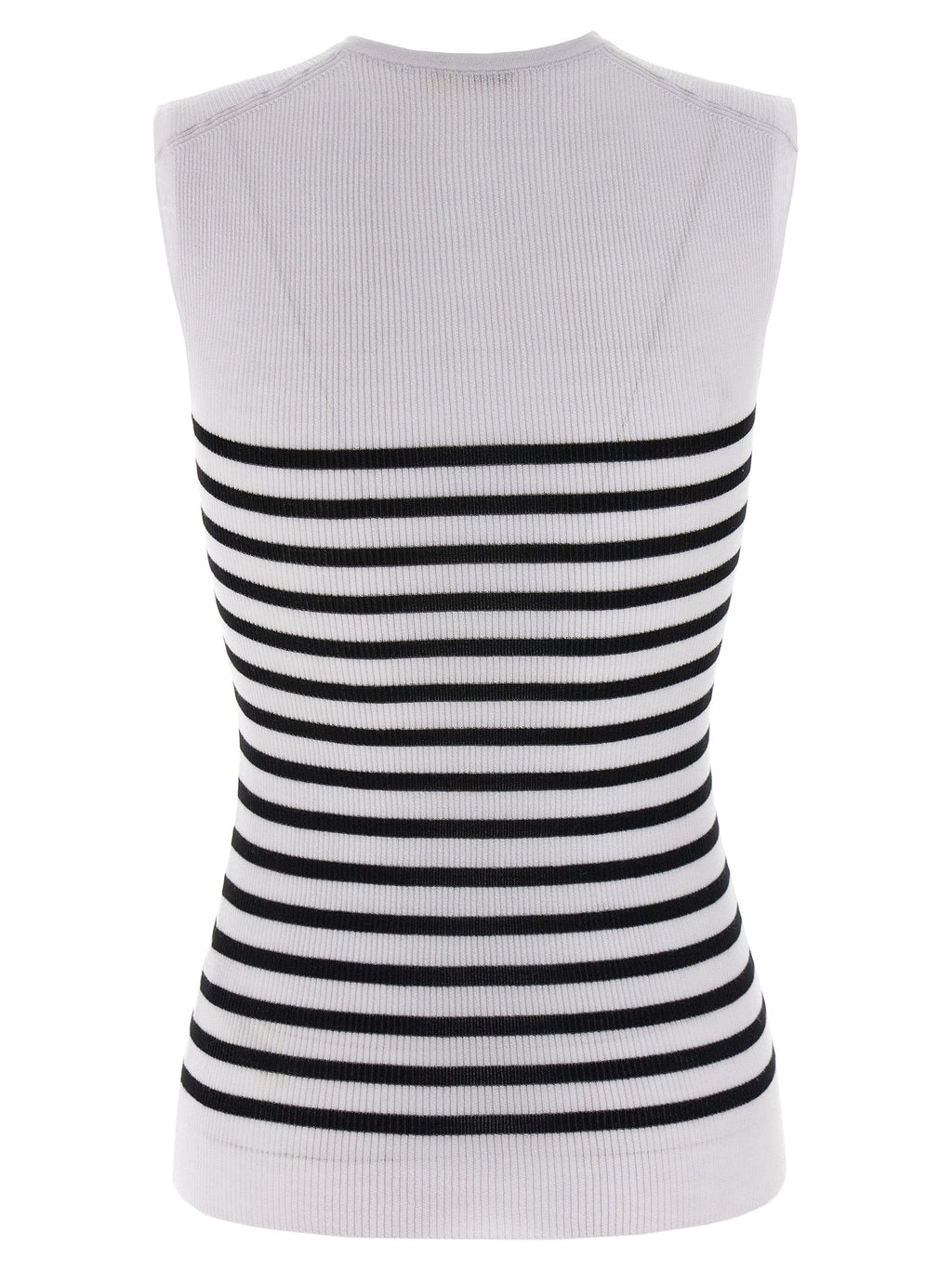 Khaite Bicolor Wool Sleeveles T-Shirt