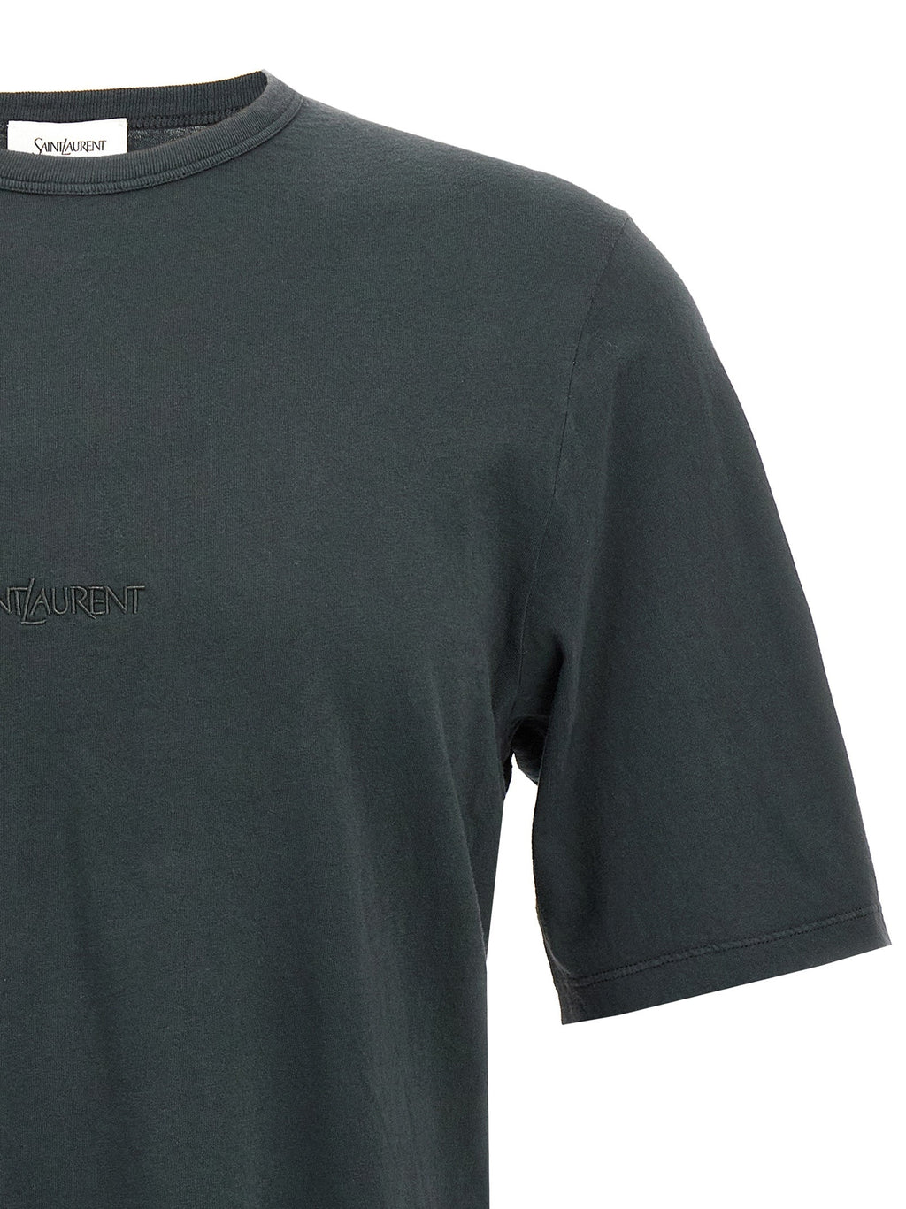 Saint Laurent Black Cotton T-Shirt