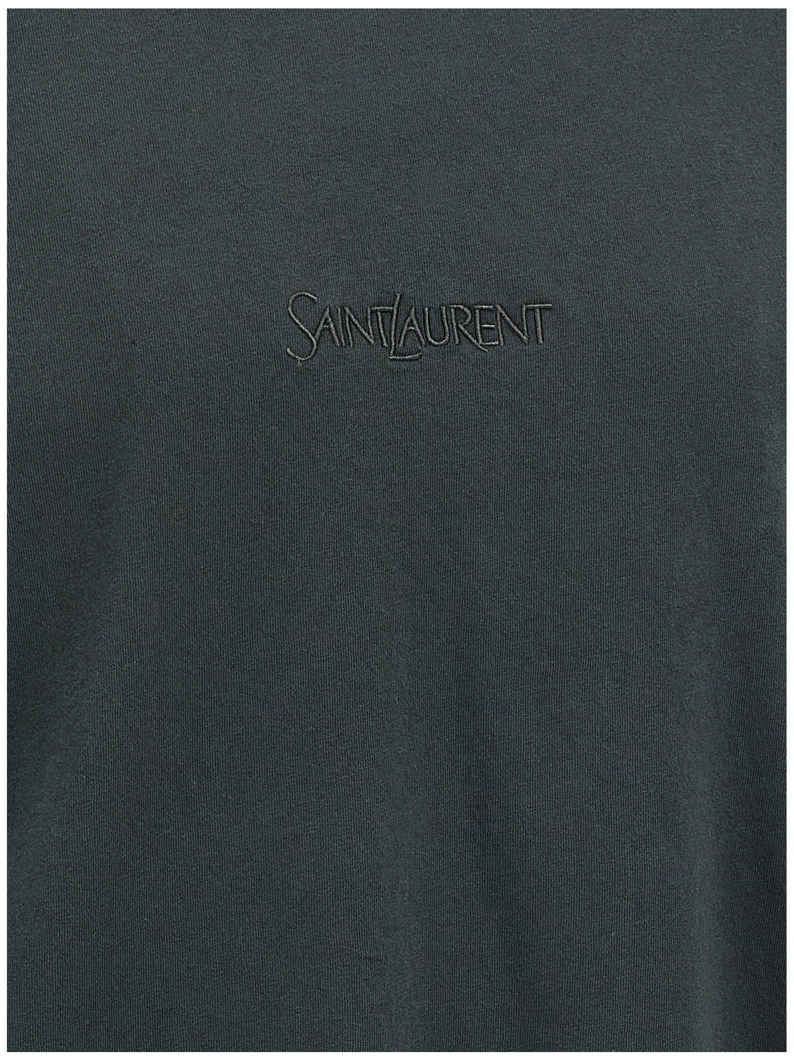 Saint Laurent Black Cotton T-Shirt