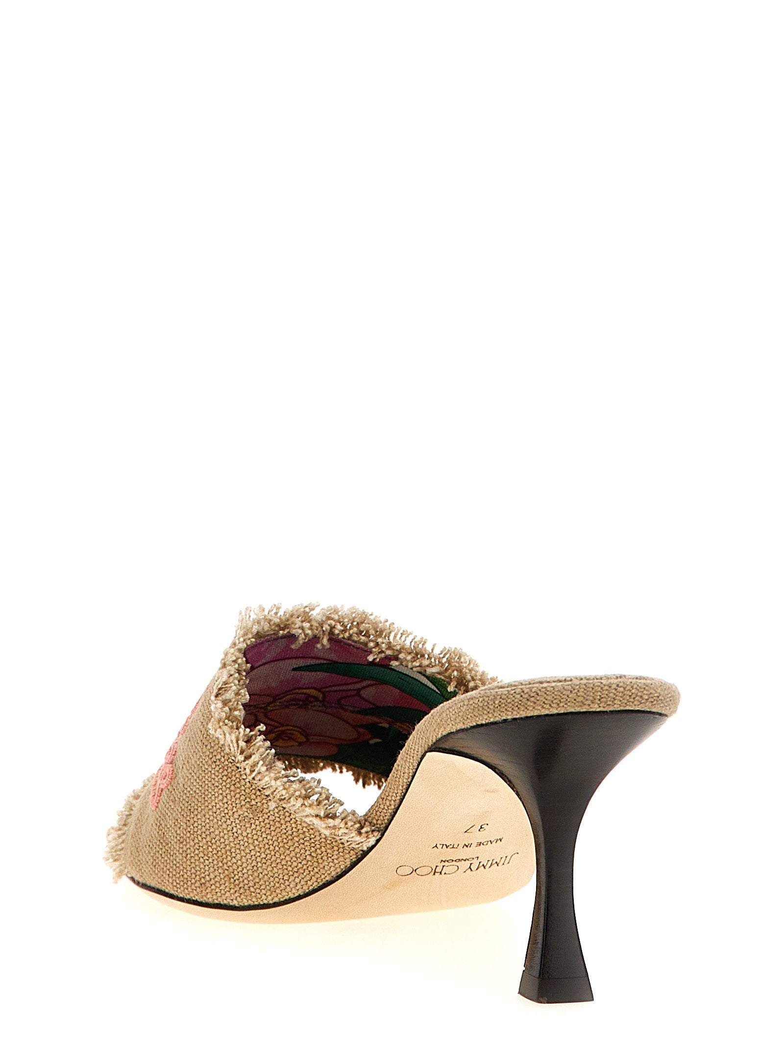 Jimmy Choo Beige Textile Platform Sandals