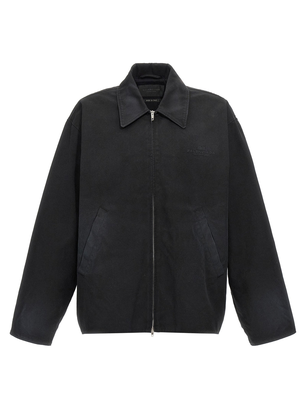 Balenciaga Black Cotton Full-Length Jacket