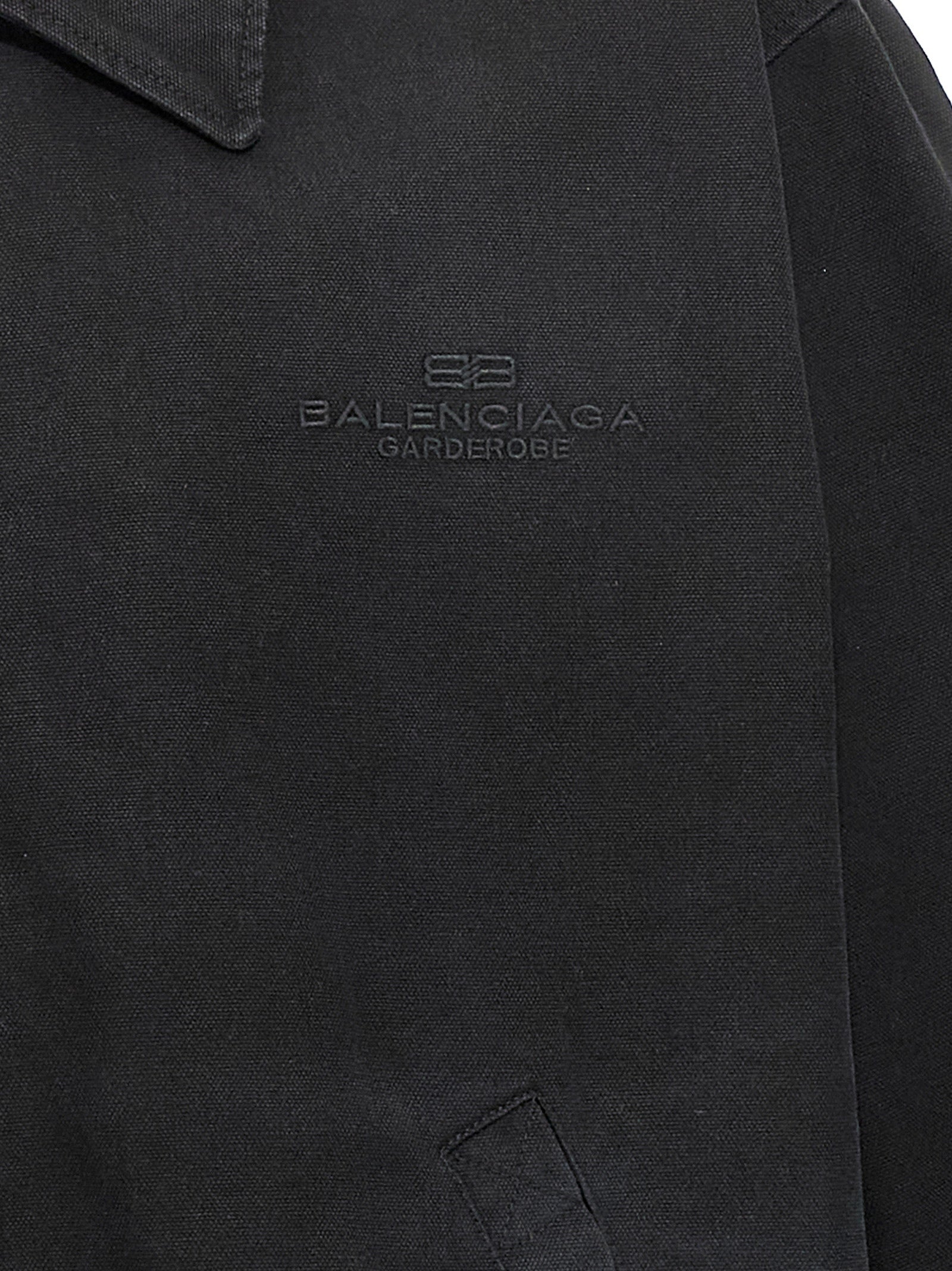 Balenciaga Black Cotton Full-Length Jacket