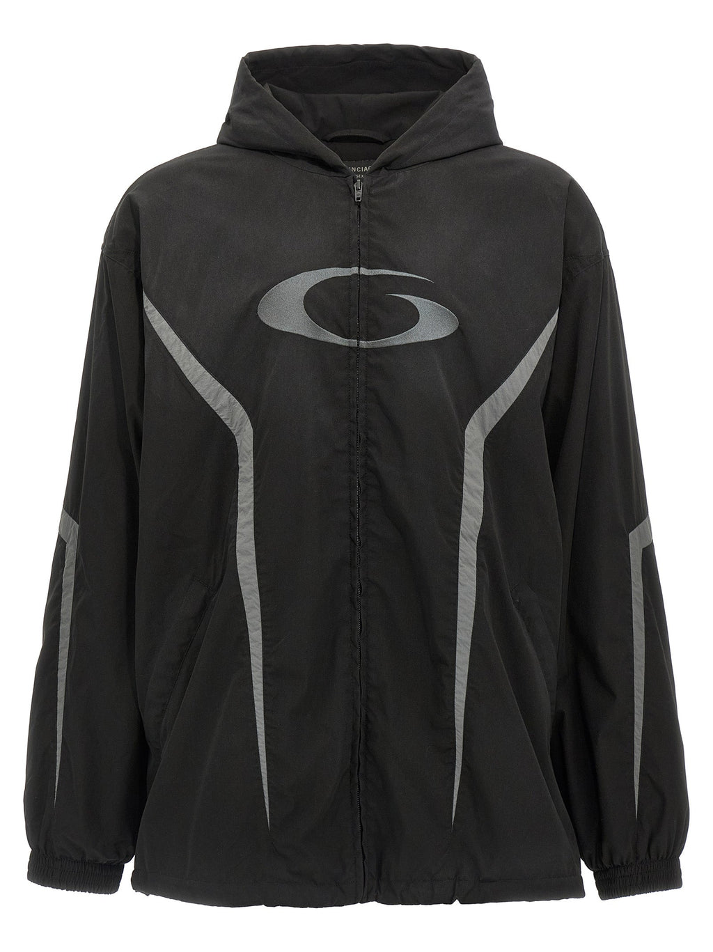 Balenciaga Black Polyester Shell Jacket