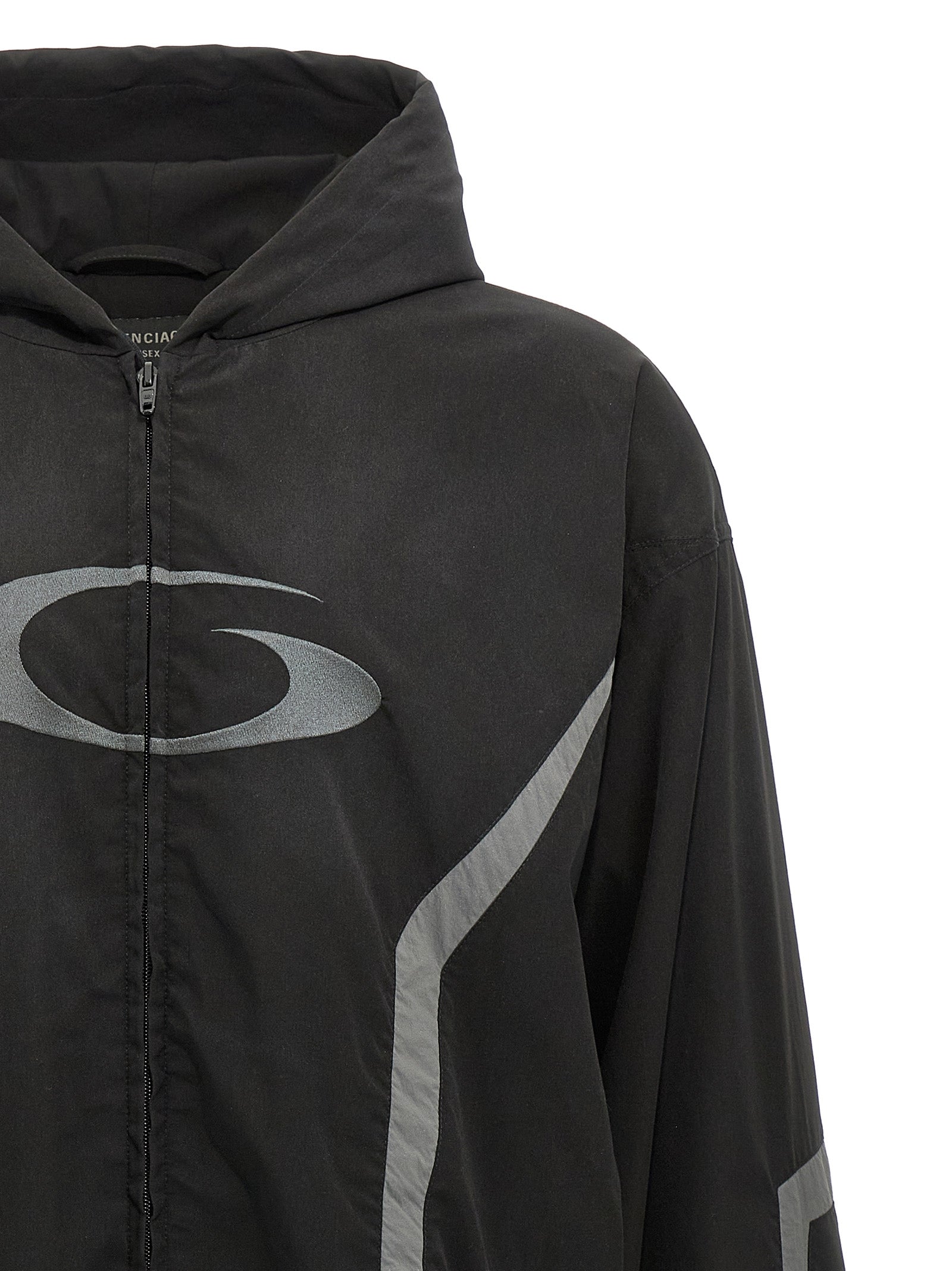 Balenciaga Black Polyester Shell Jacket