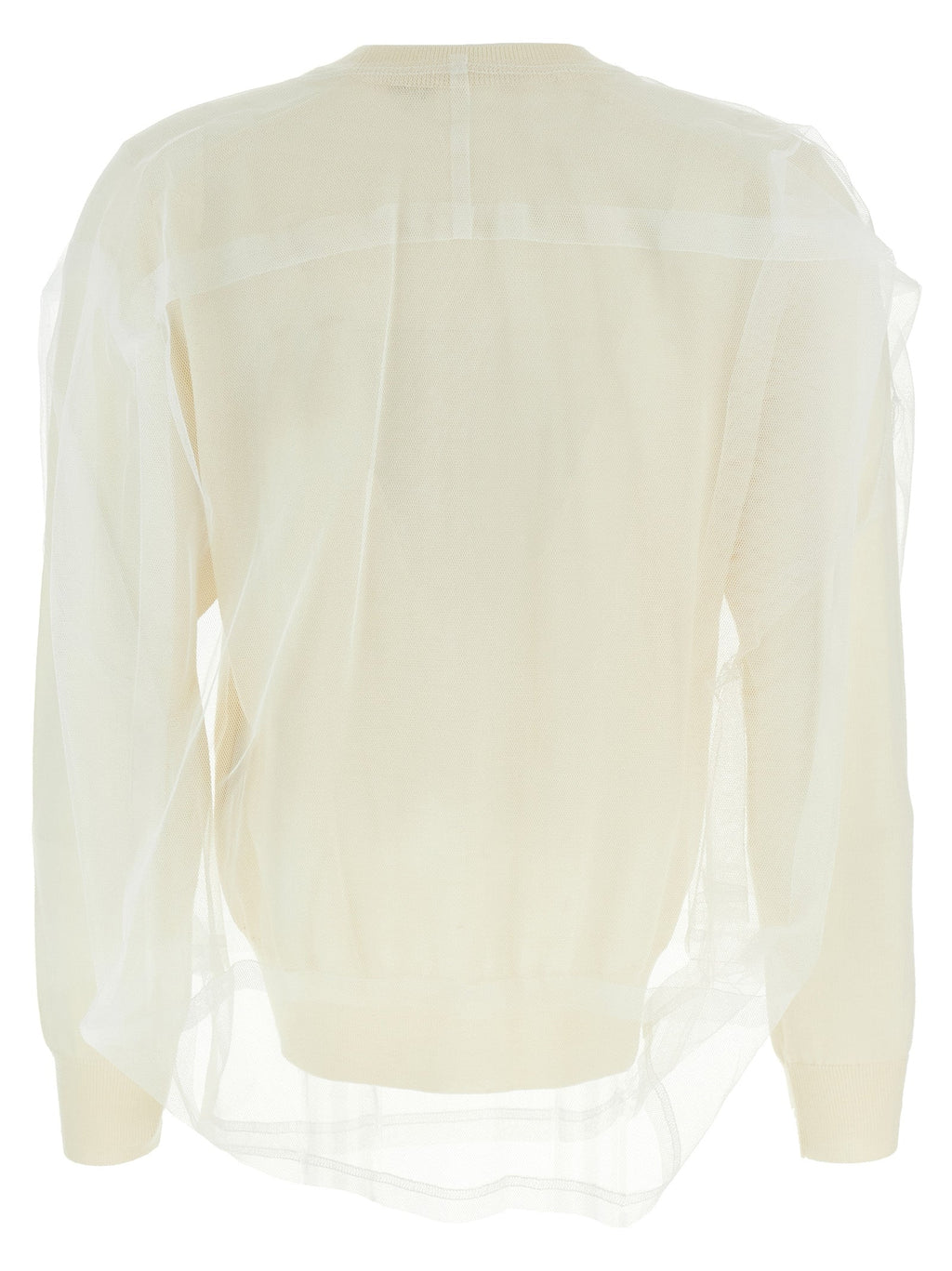 Comme Des Garçons White Wool Cardigan