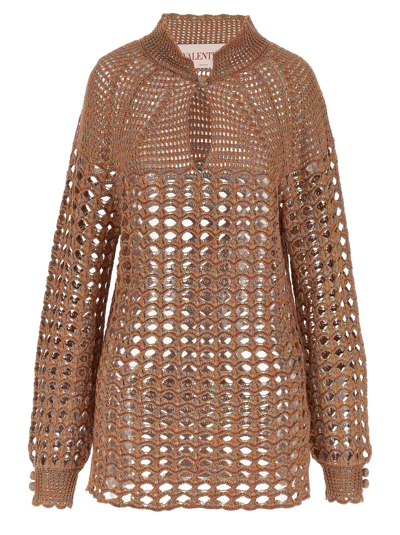 Valentino Garavani Multicolor Linen Cardigan