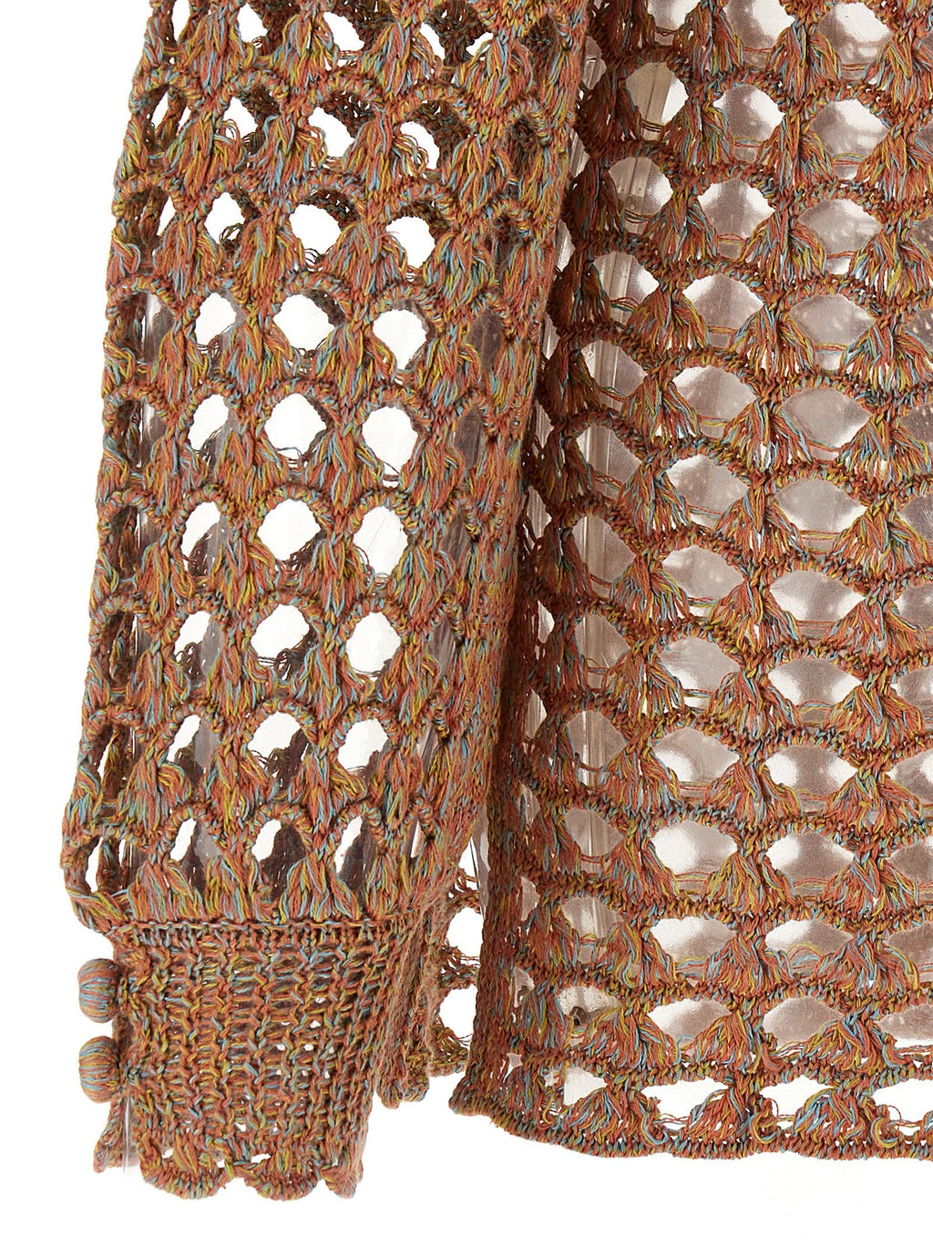 Valentino Garavani Multicolor Linen Cardigan
