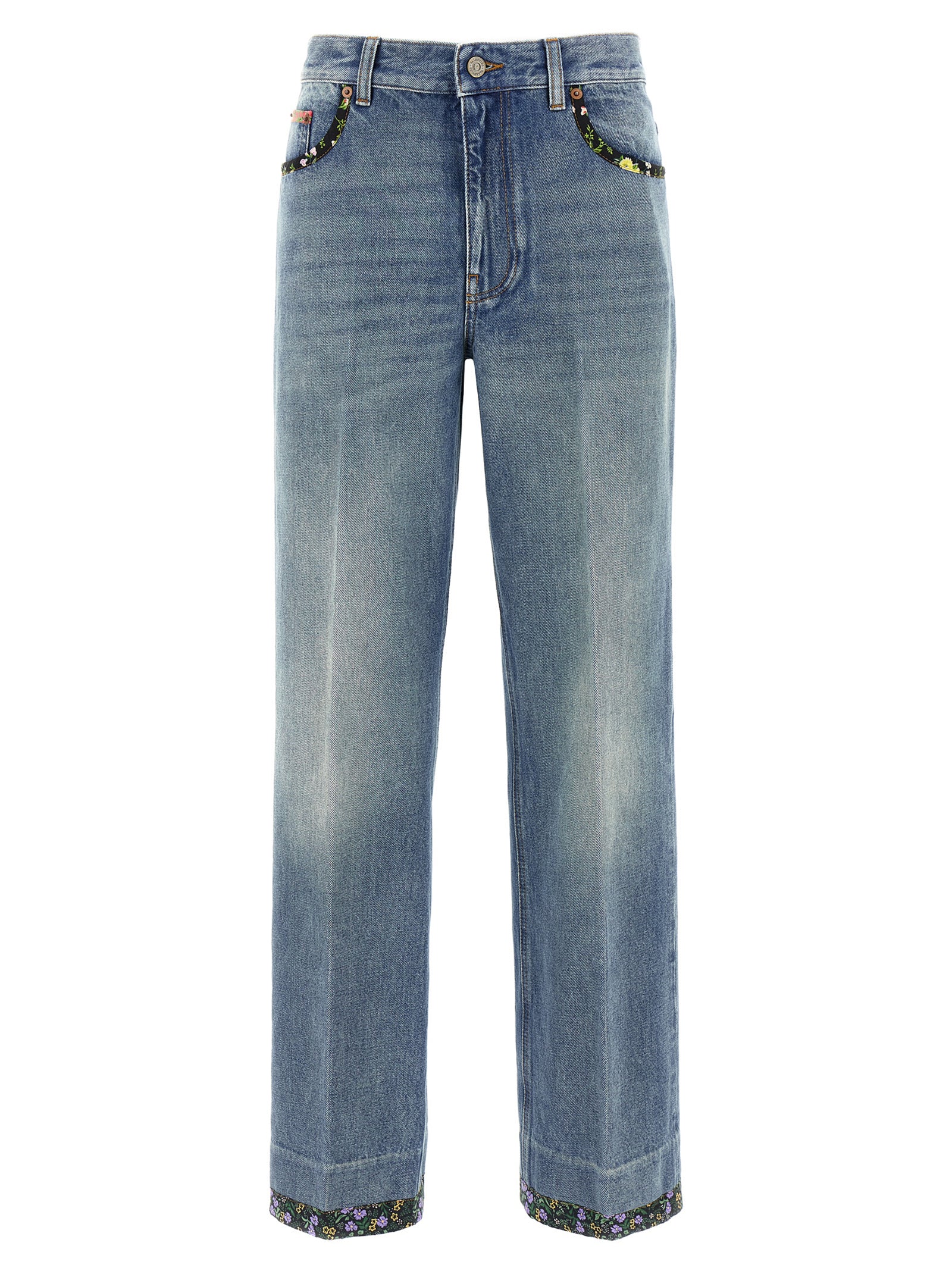 Valentino Garavani Blue Cotton Jeans Denim
