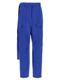 Ferragamo Blue Lyocell Cargo Pants