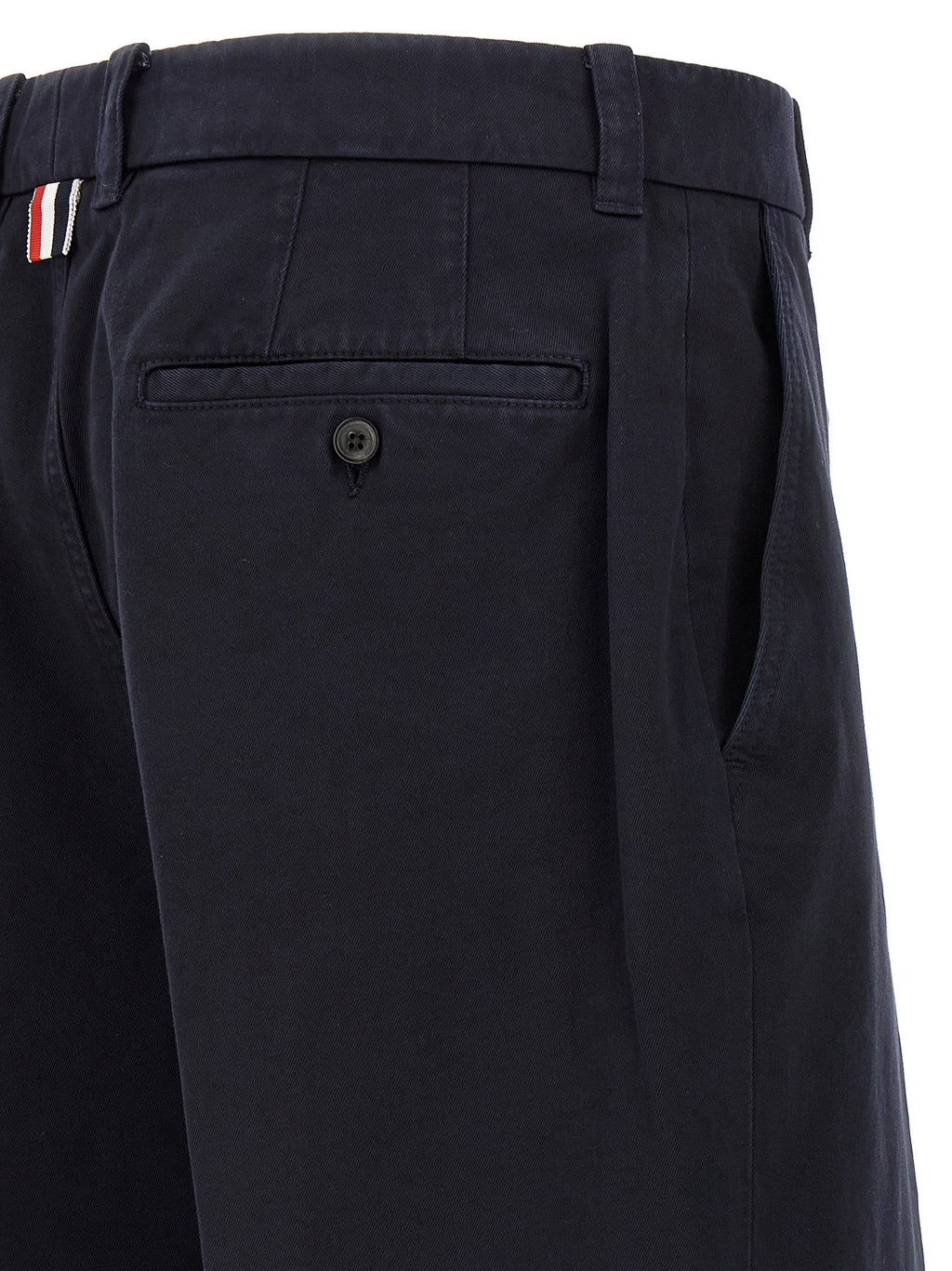 Thom Browne Blue Cotton Casual Pants