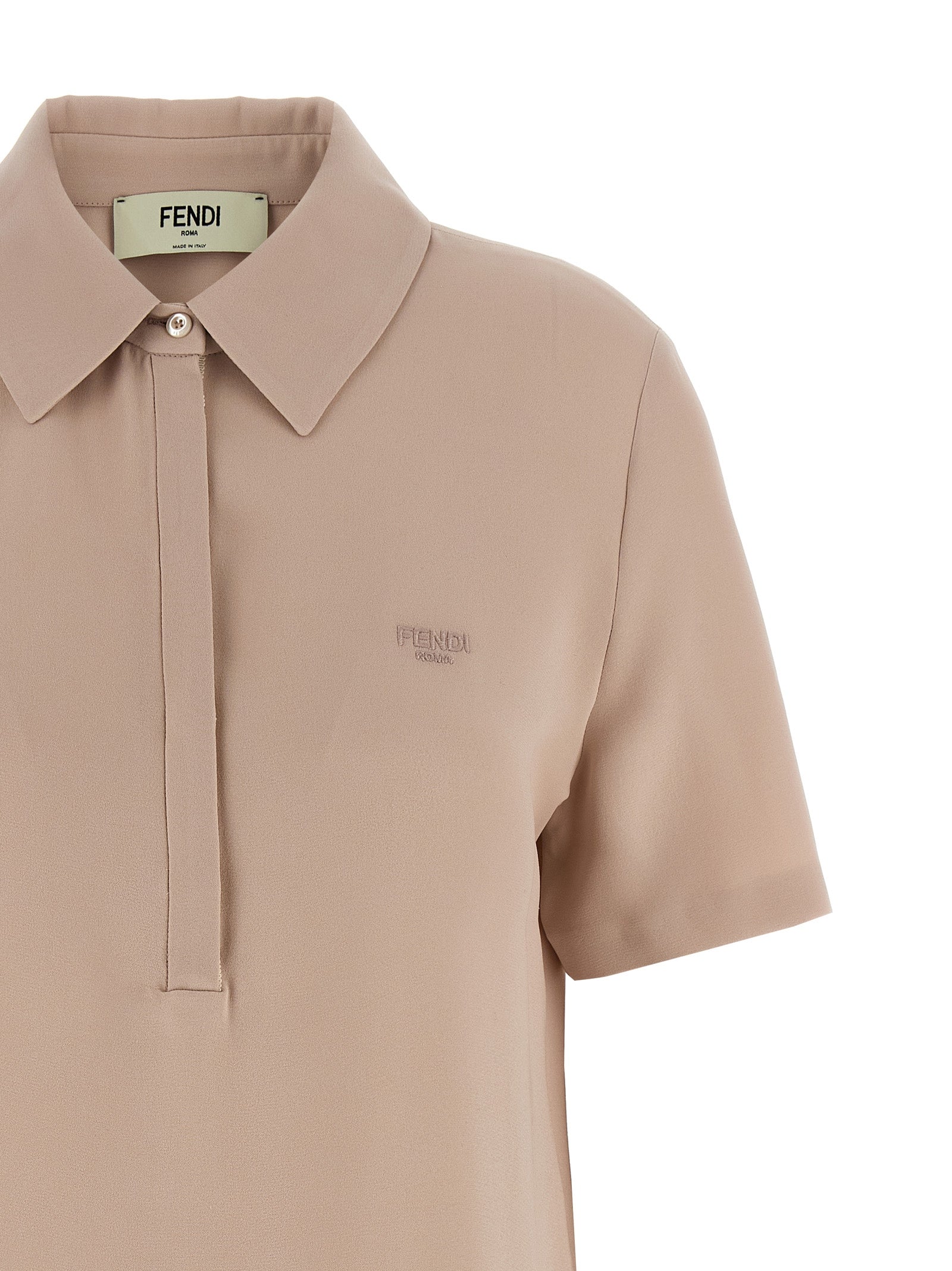 Fendi Multicolor Silk Polo Shirt