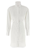 Alexander McQueen White Cotton Midi Dress