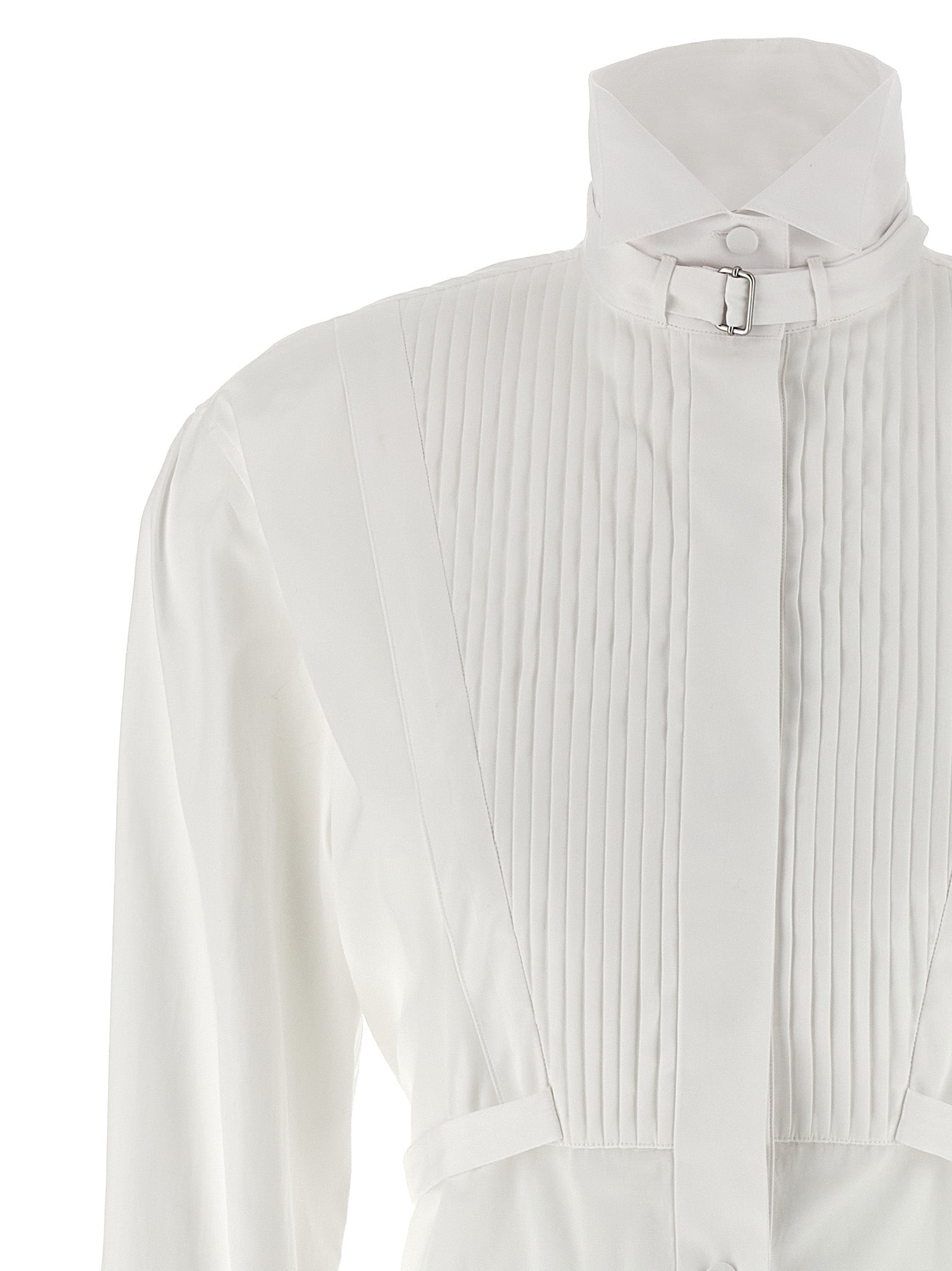 Alexander McQueen White Cotton Midi Dress