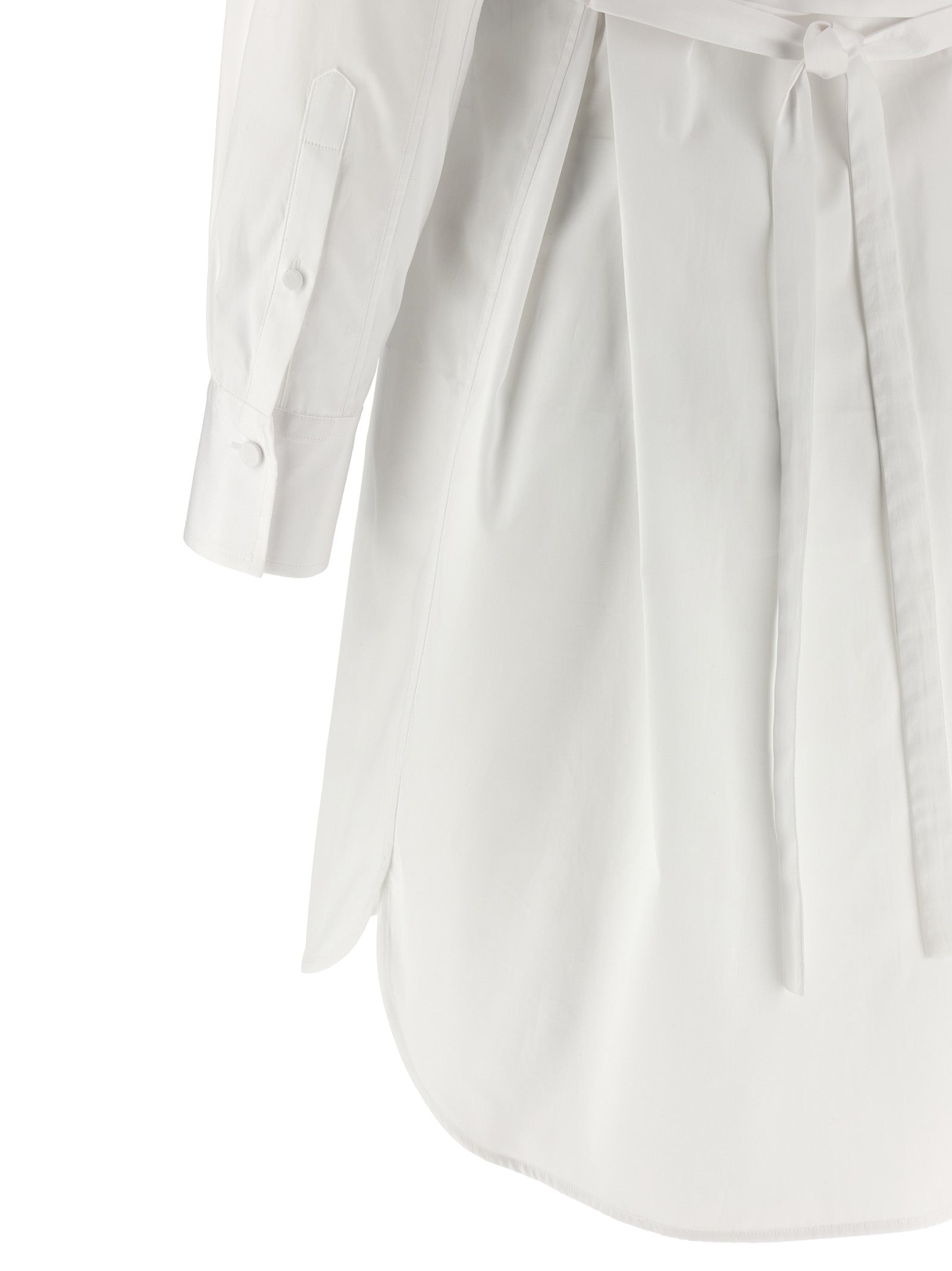 Alexander McQueen White Cotton Midi Dress