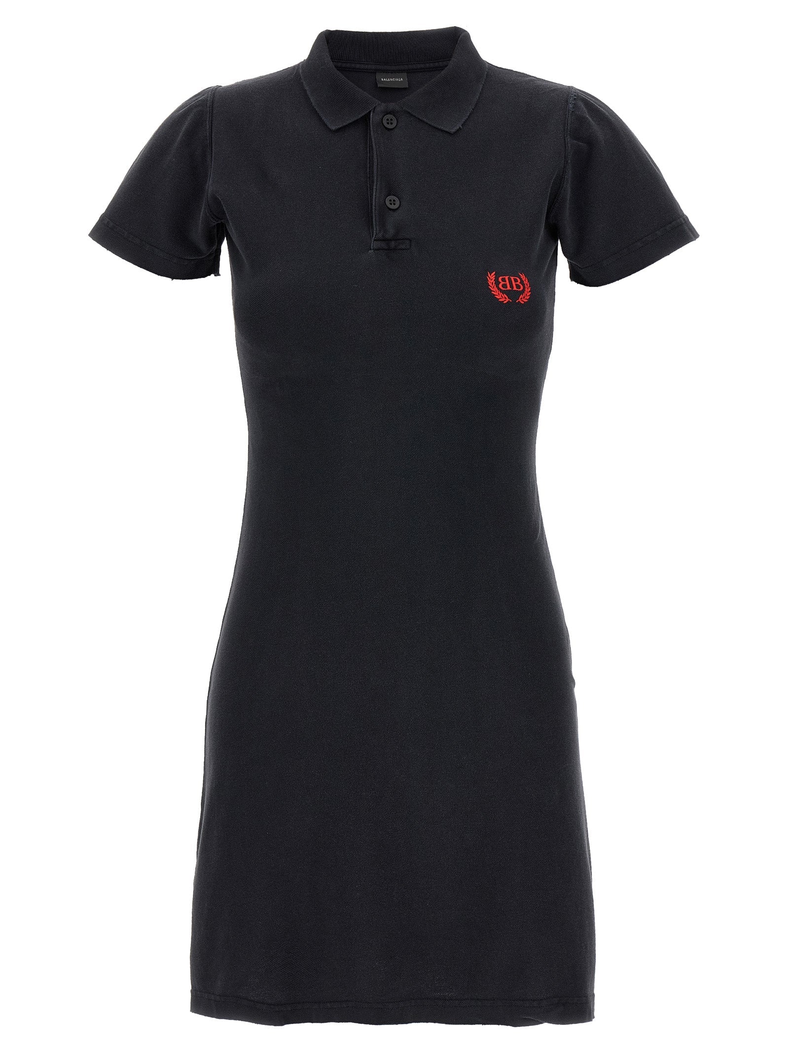 Balenciaga Black Cotton Short Dress