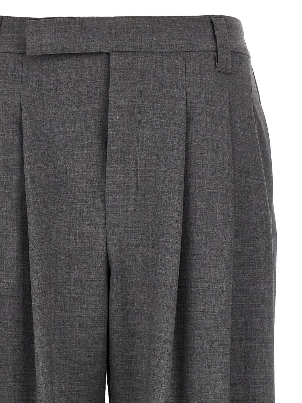 Brunello Cucinelli Gray Virgin Wool Casual Pants