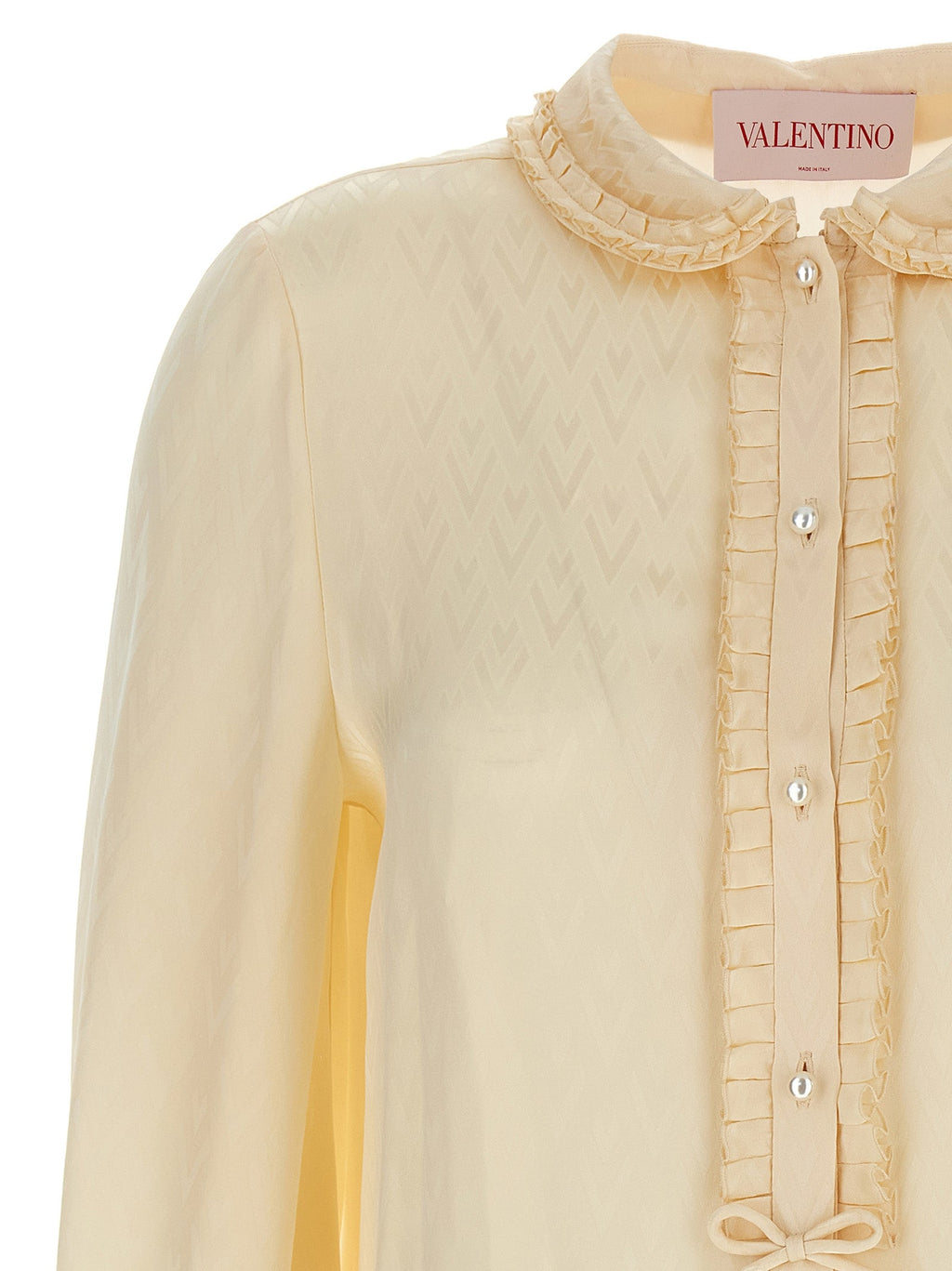 Valentino Garavani Beige Silk Blouse