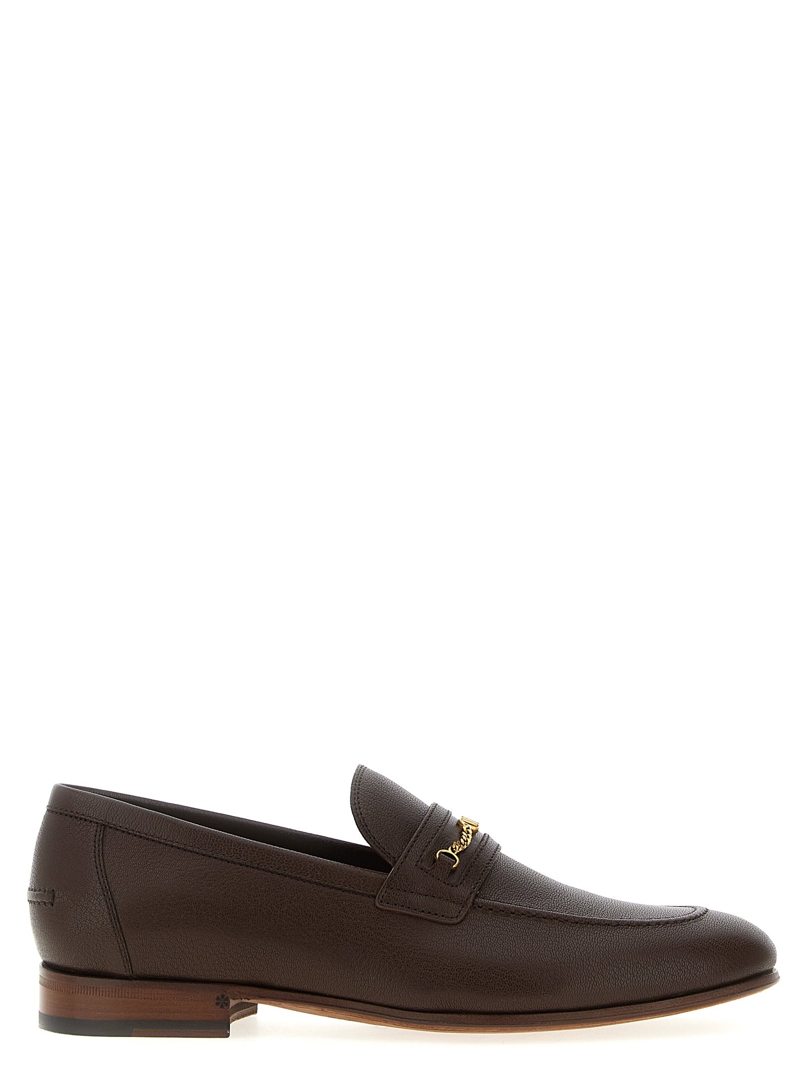 Valentino Garavani Brown Goatskin Slip-On Loafers