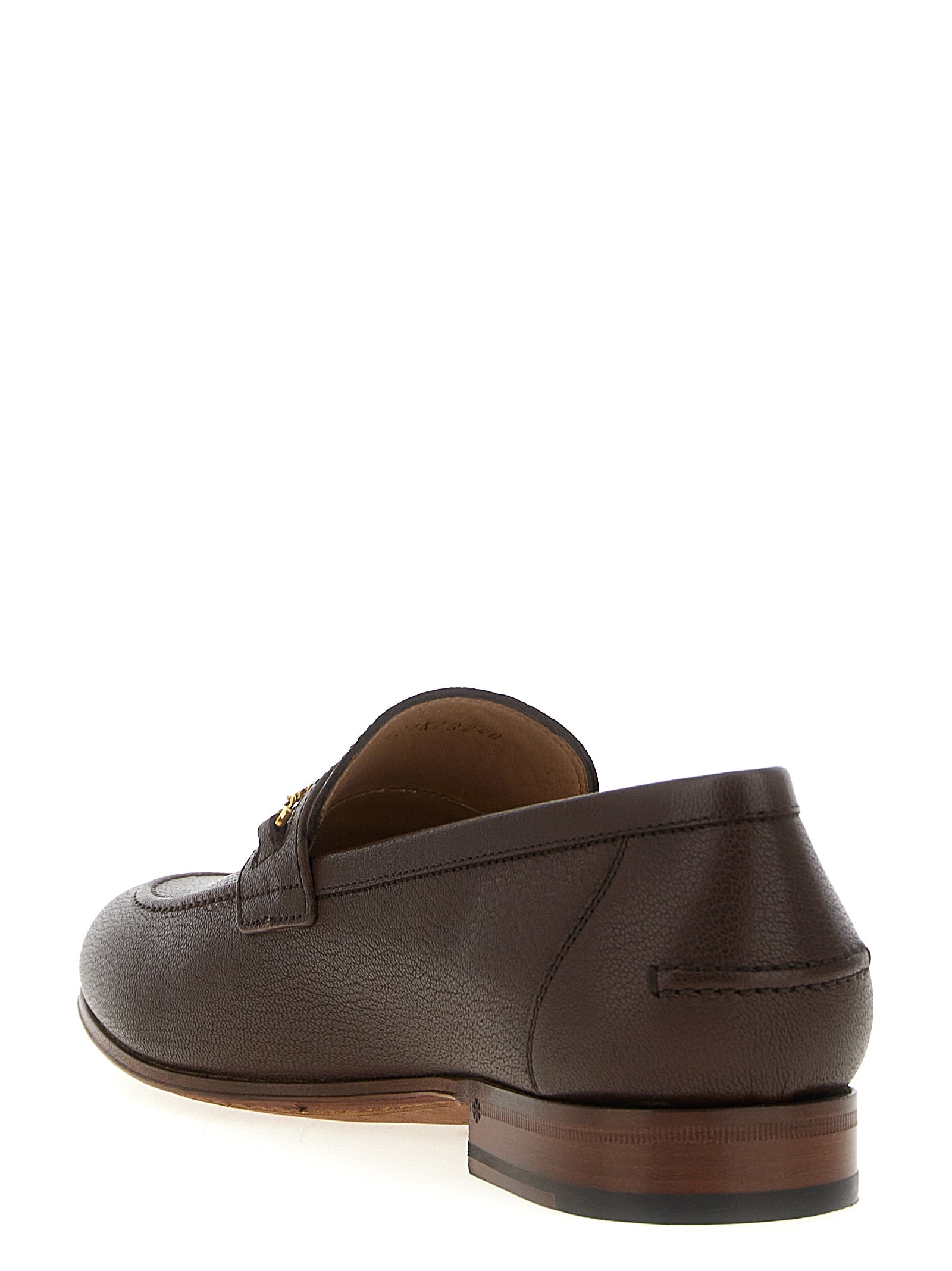 Valentino Garavani Brown Goatskin Slip-On Loafers