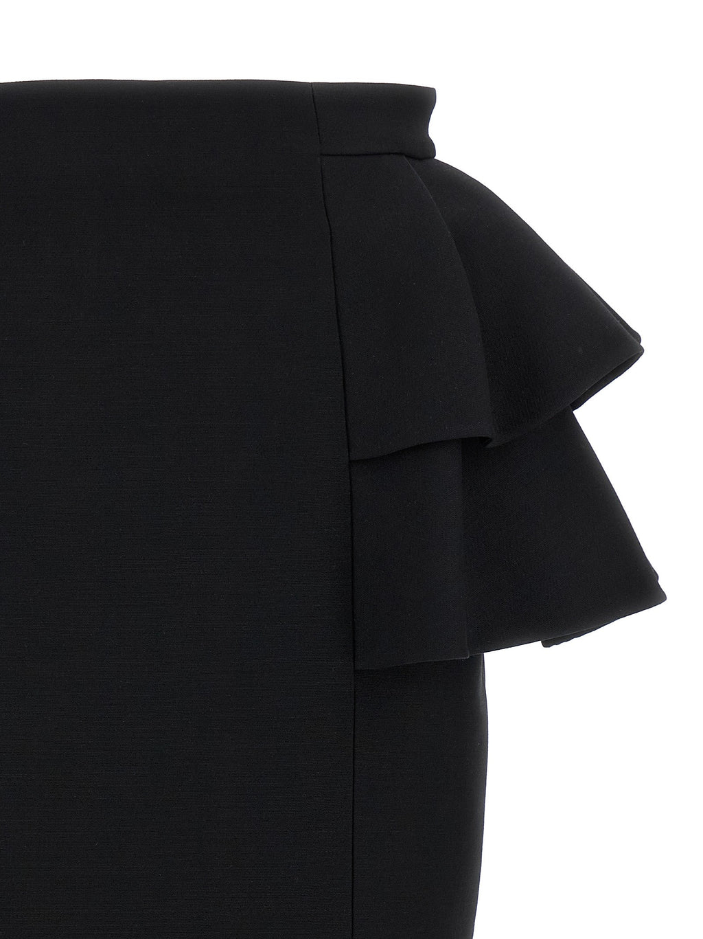 Valentino Garavani Black Virgin Wool Midi Skirt