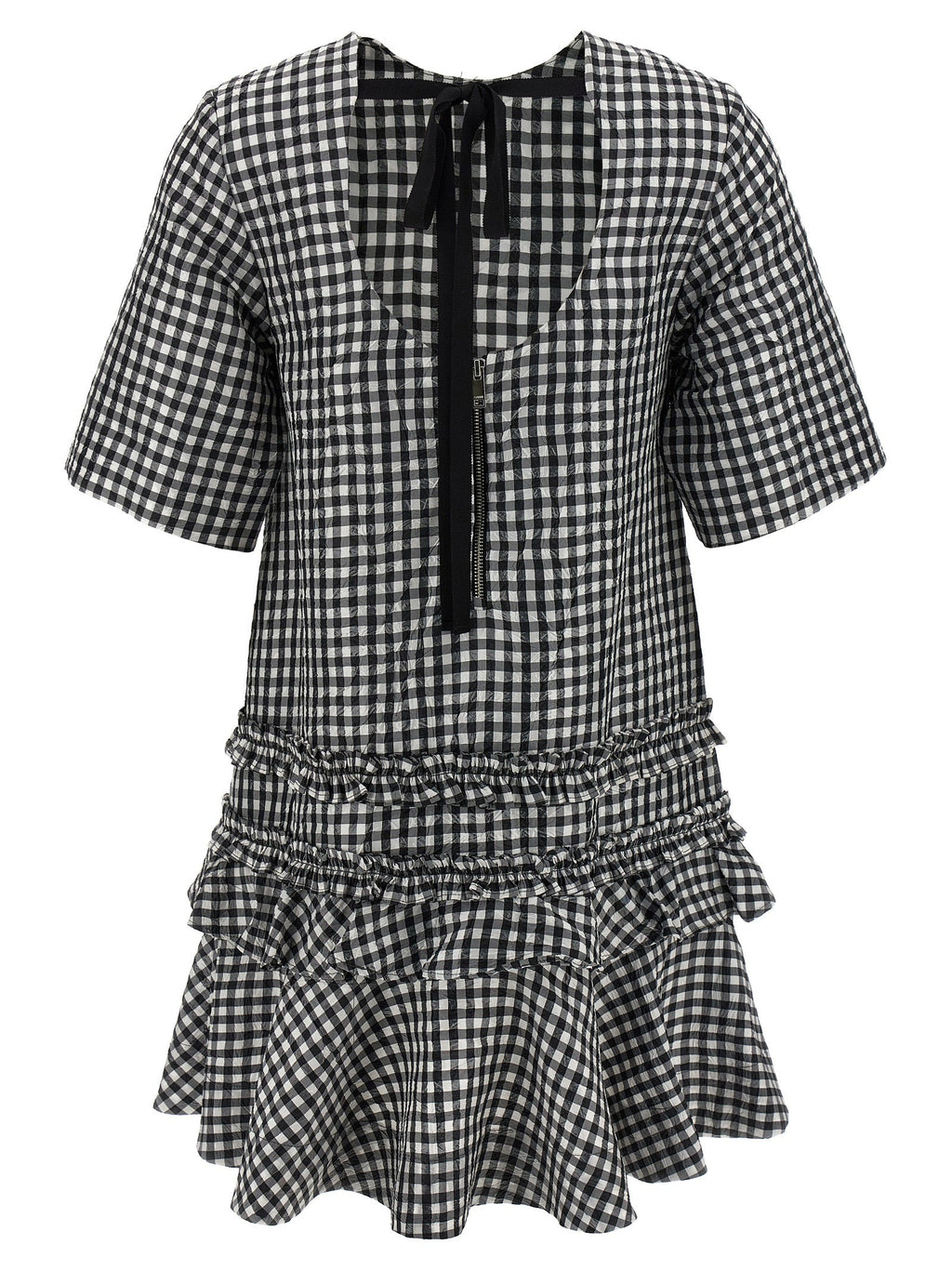 Ganni Bicolor Polyester Short Dress