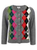 Ganni Gray Merino Wool Cardigan