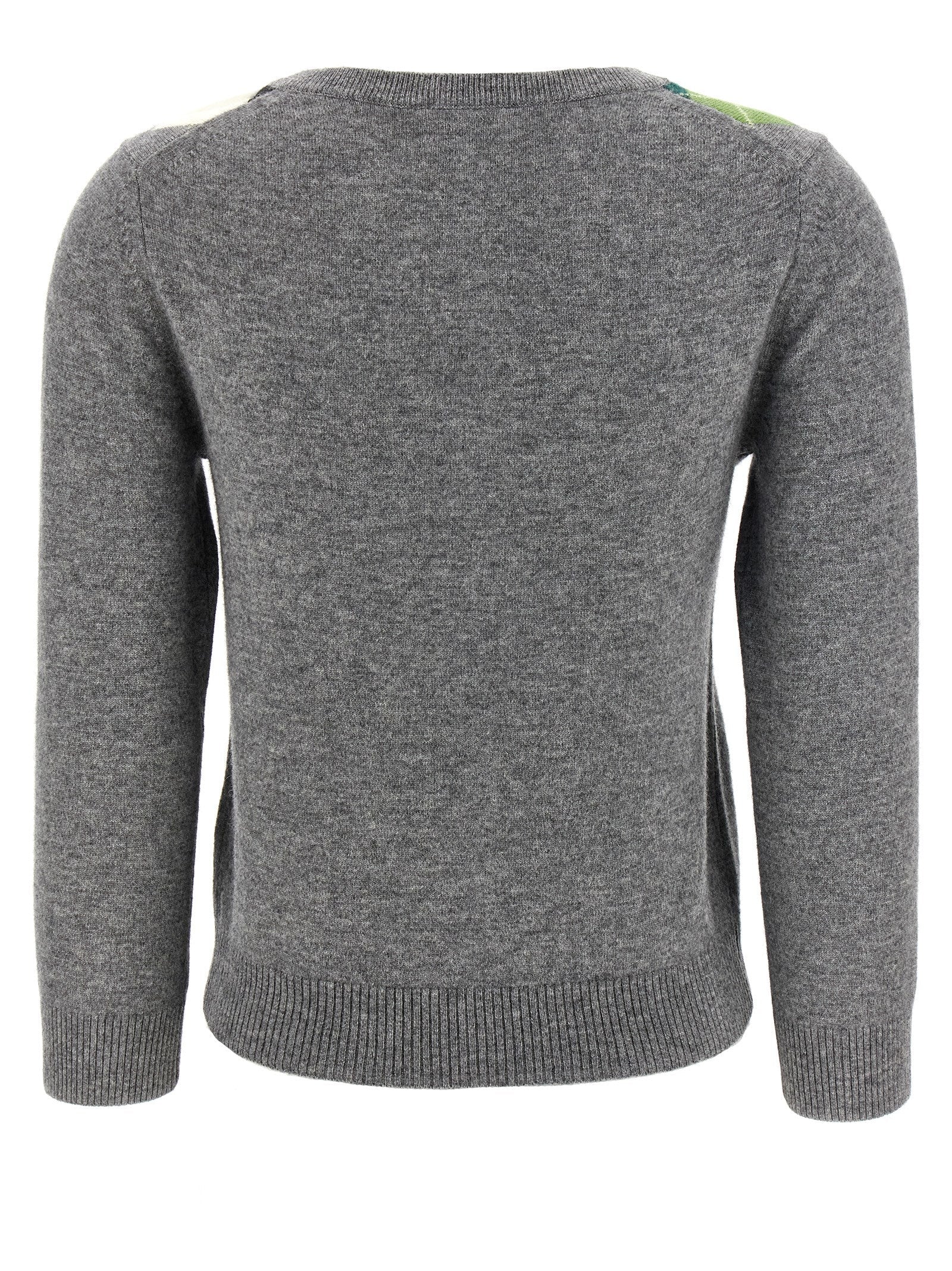 Ganni Gray Merino Wool Cardigan