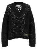Ganni Black Cotton Cardigan