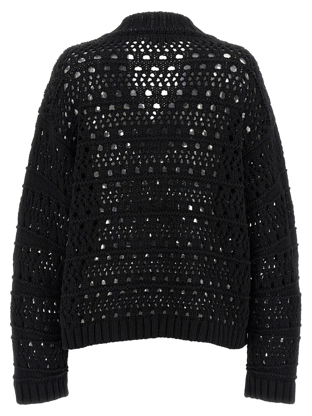 Ganni Black Cotton Cardigan