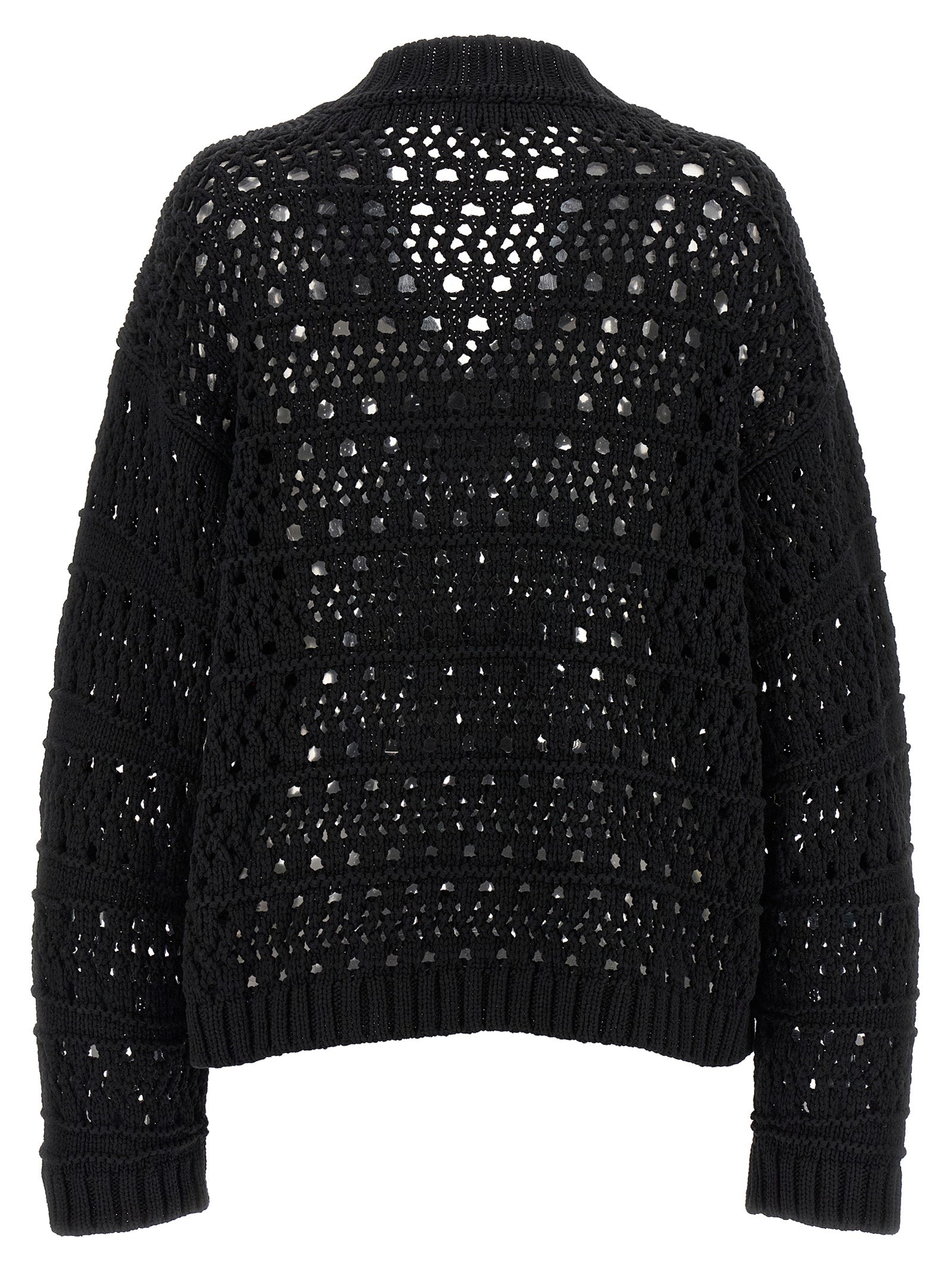Ganni Black Cotton Cardigan