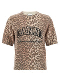 Ganni Brown Wool T-Shirt