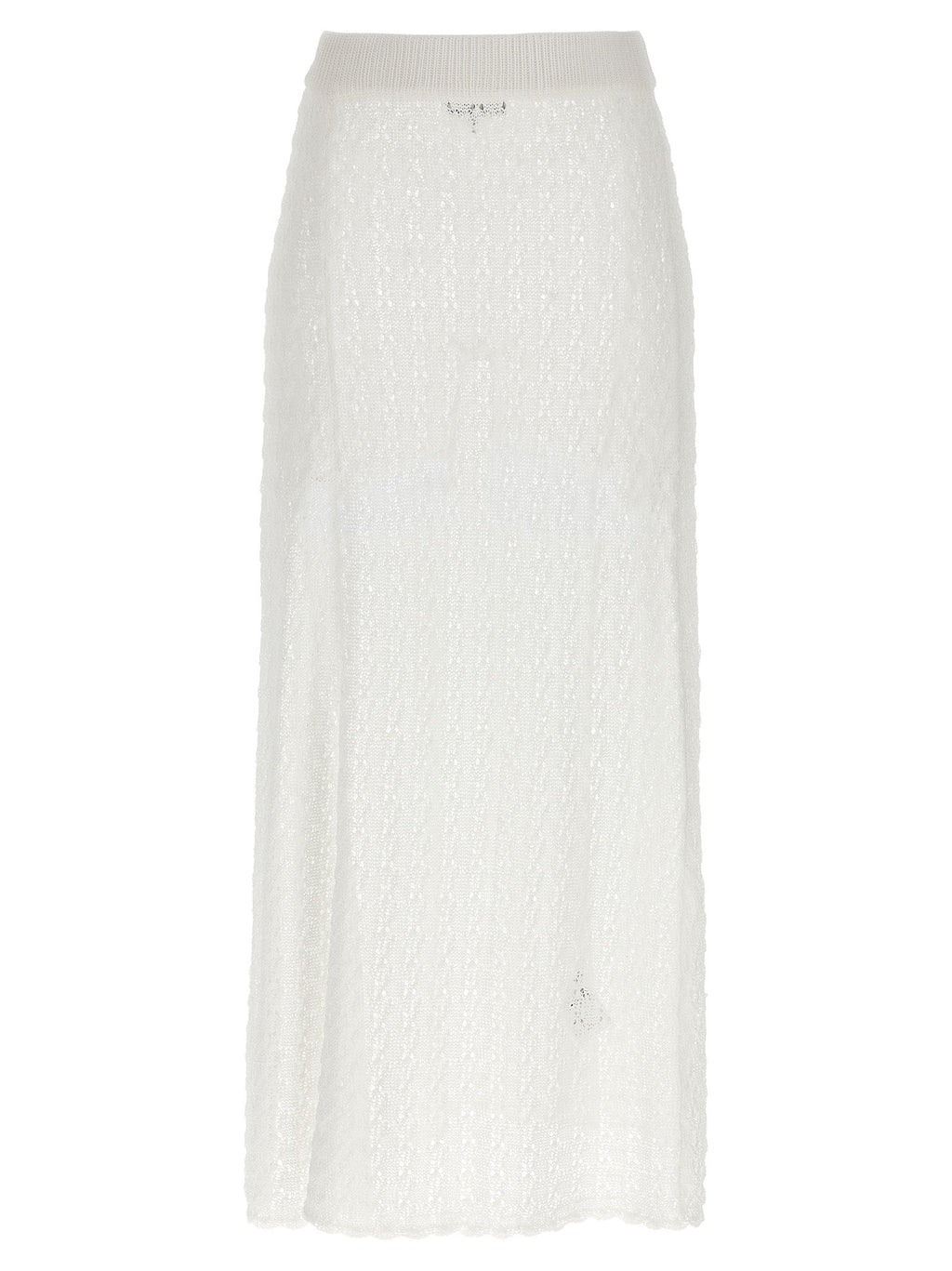 Ganni White Polyamide Mini Skirt