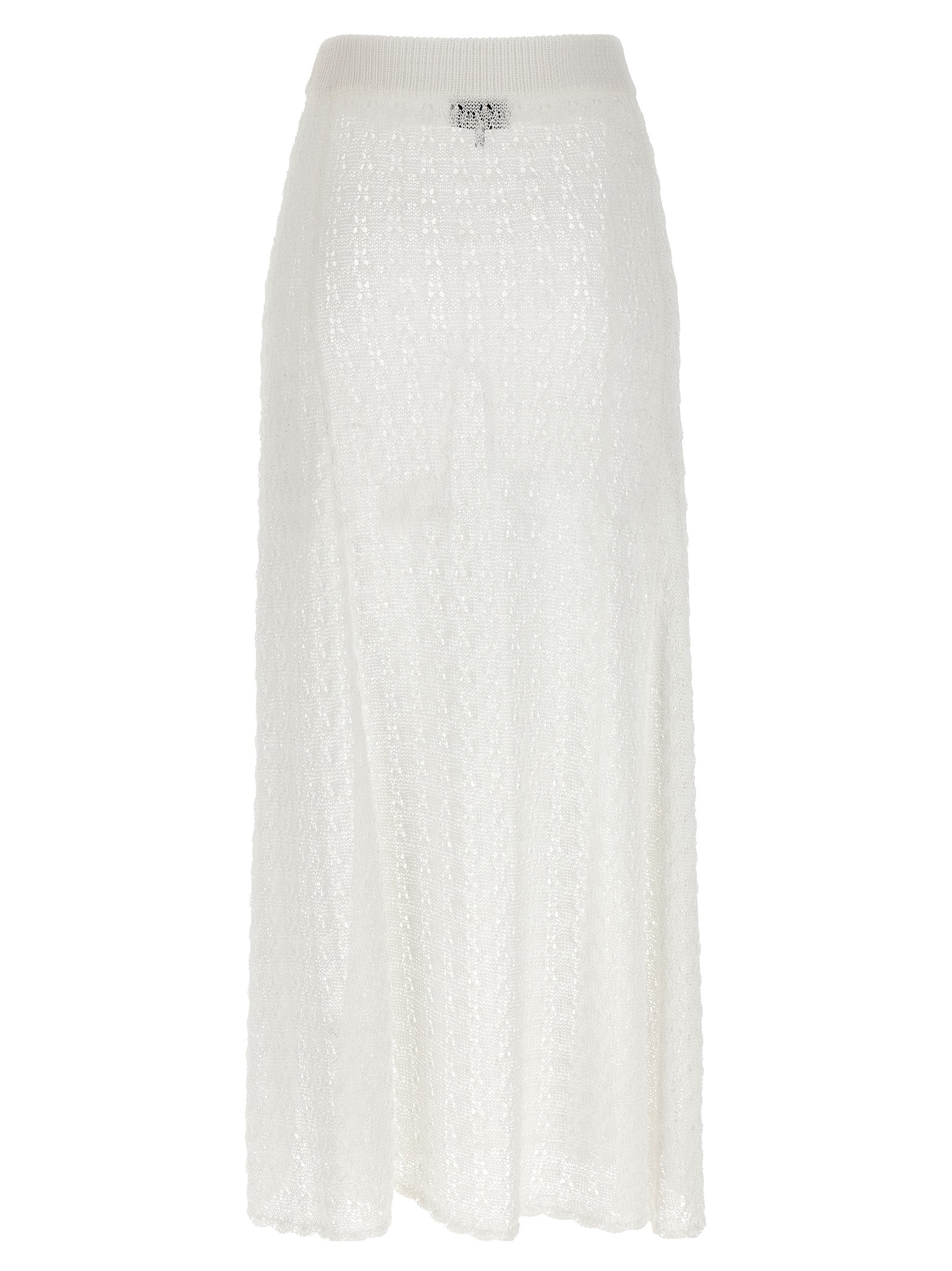 Ganni White Polyamide Mini Skirt