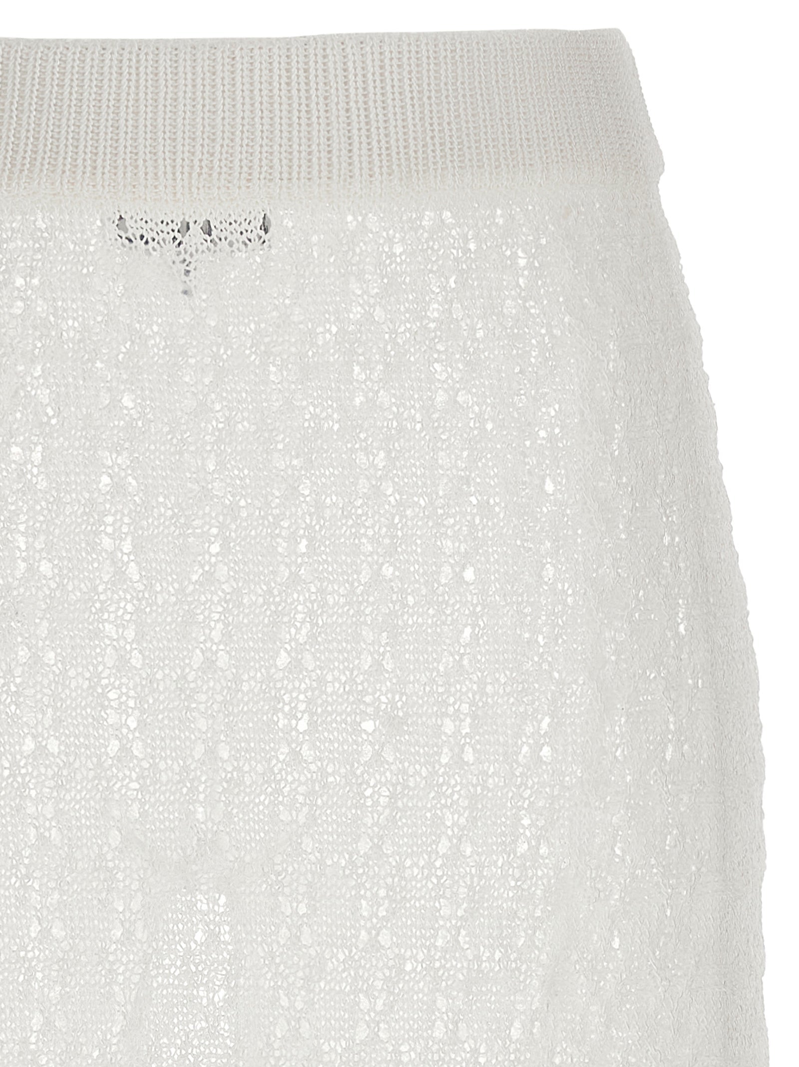 Ganni White Polyamide Mini Skirt