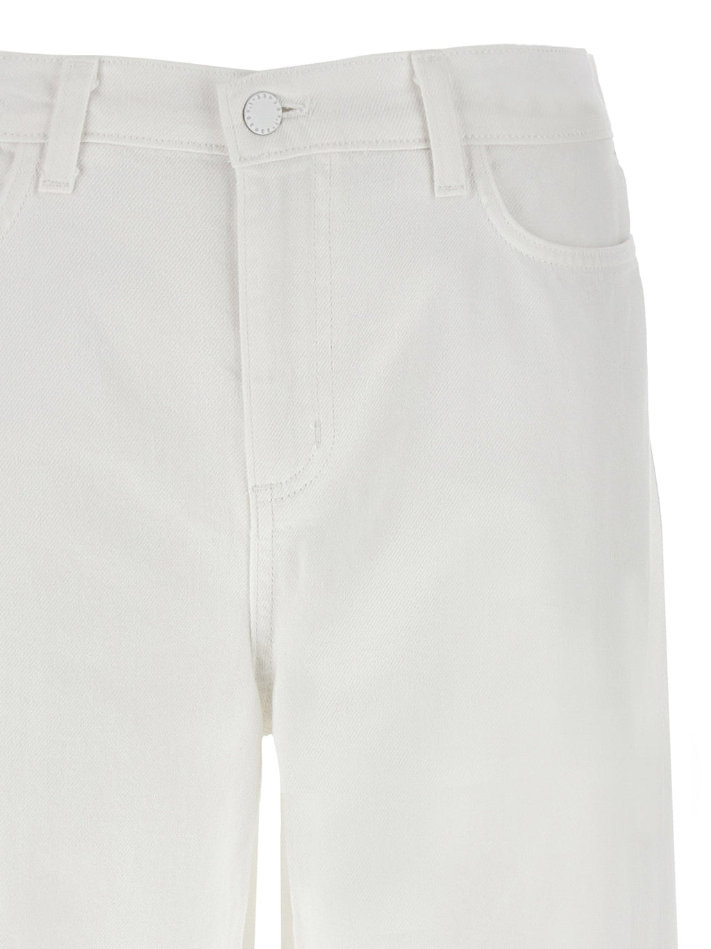 L'Agence White Cotton High-Waisted Jean