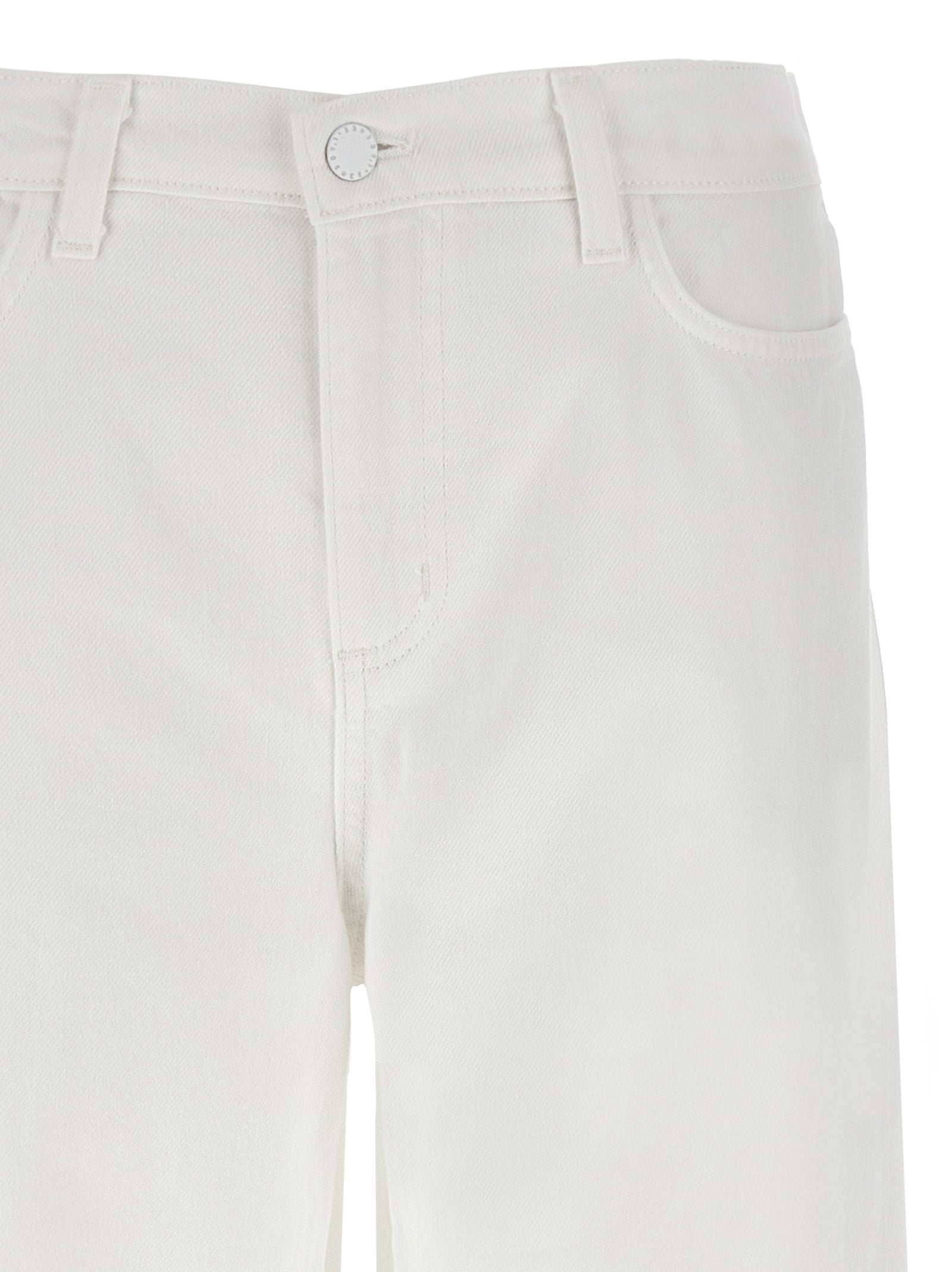 L'Agence White Cotton High-Waisted Jean