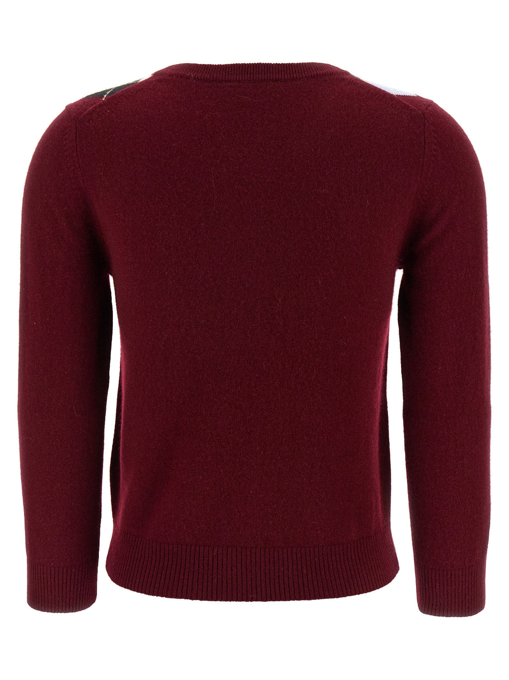 Ganni Bordeaux Merino Wool Cardigan