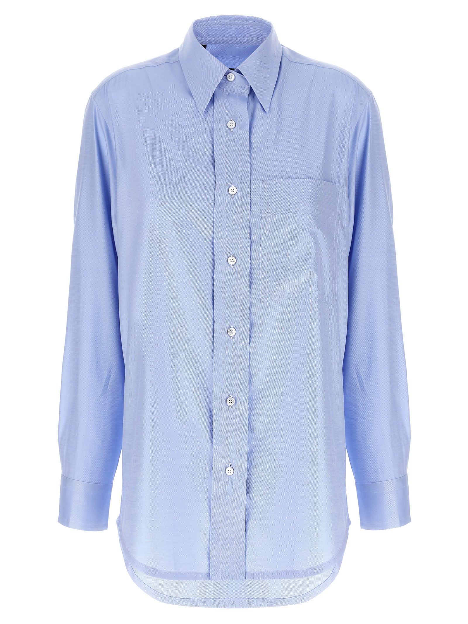 Brioni Blue Cotton Blouse