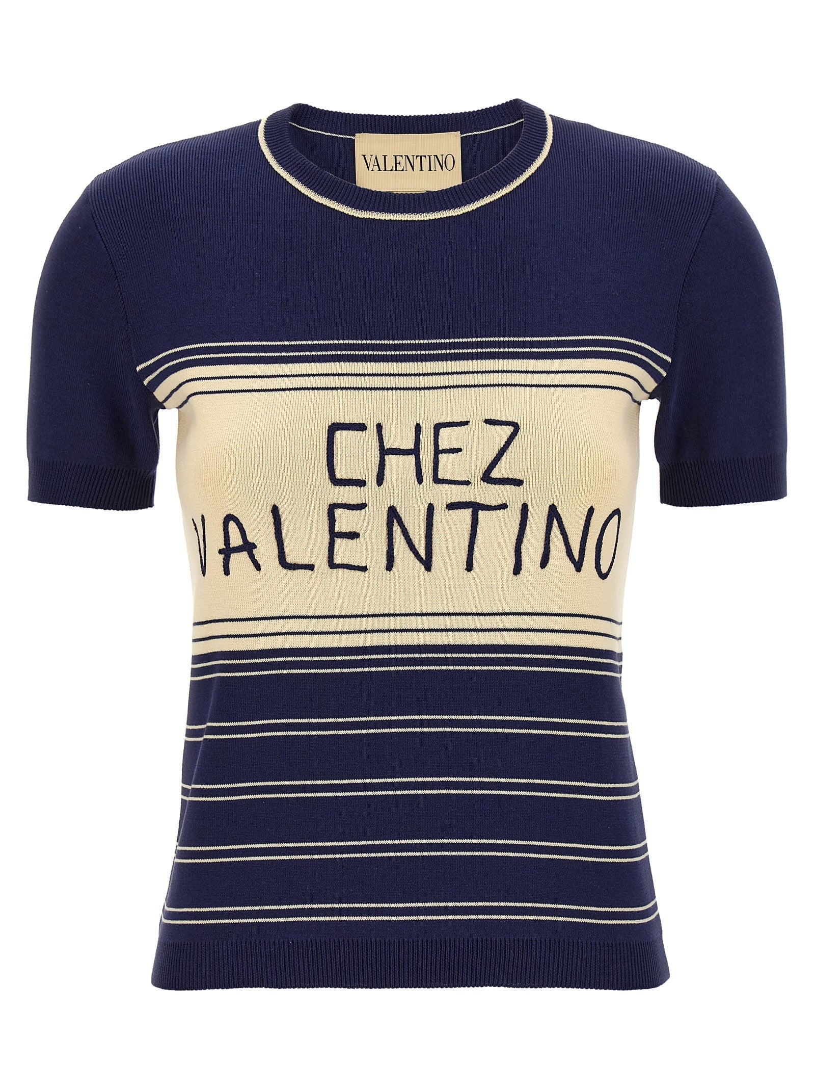 Valentino Garavani Blue Cotton T-Shirt