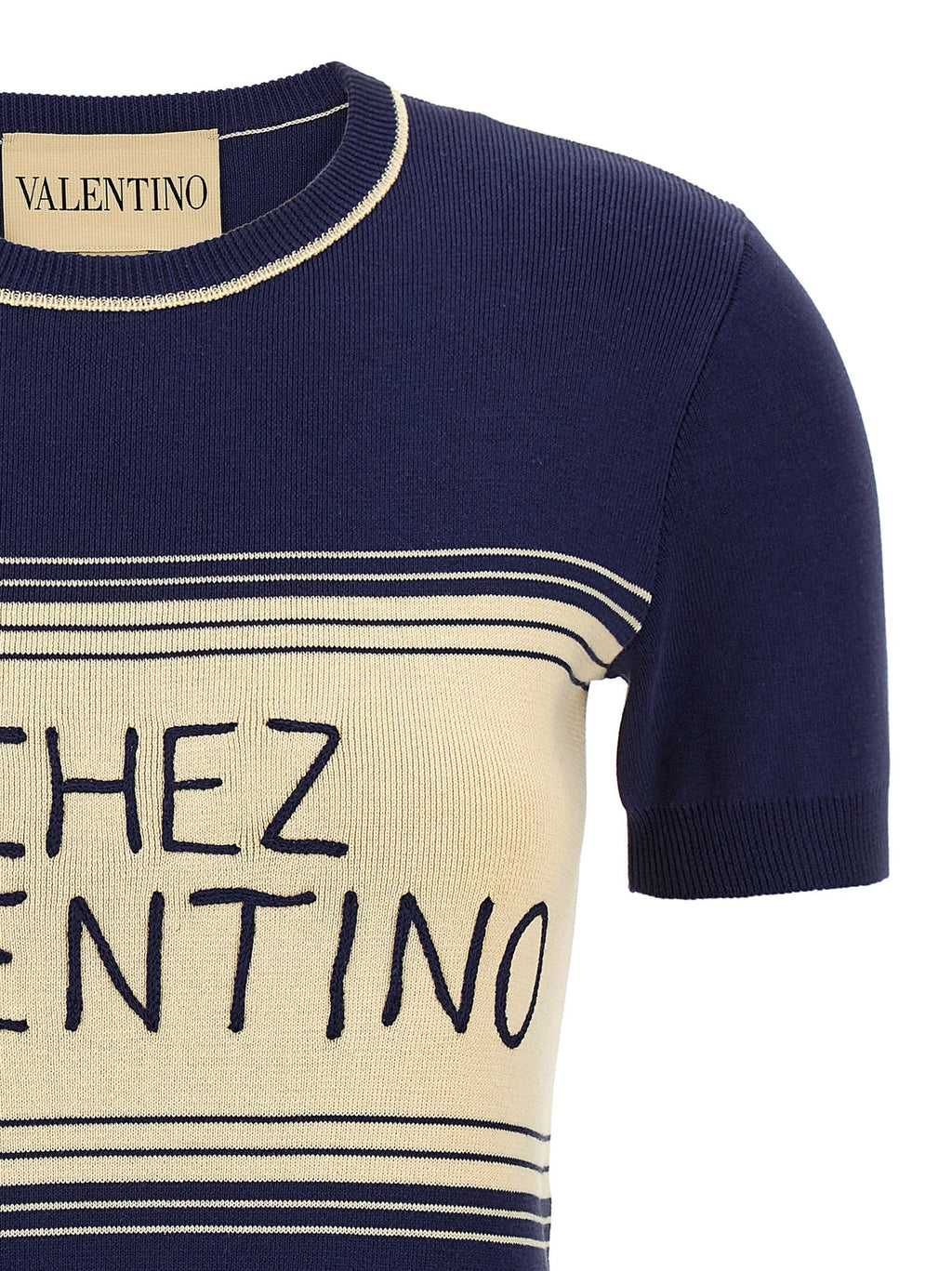 Valentino Garavani Blue Cotton T-Shirt