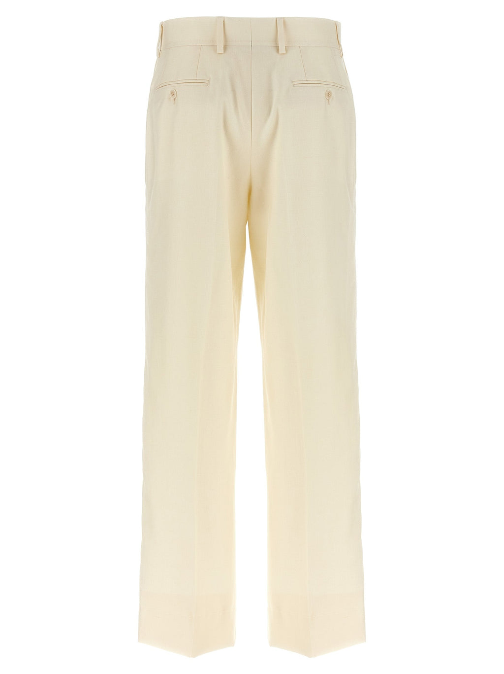 Brioni White Wool Dress Pants