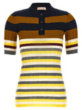 Marni Multicolor Virgin Wool Polo Shirt