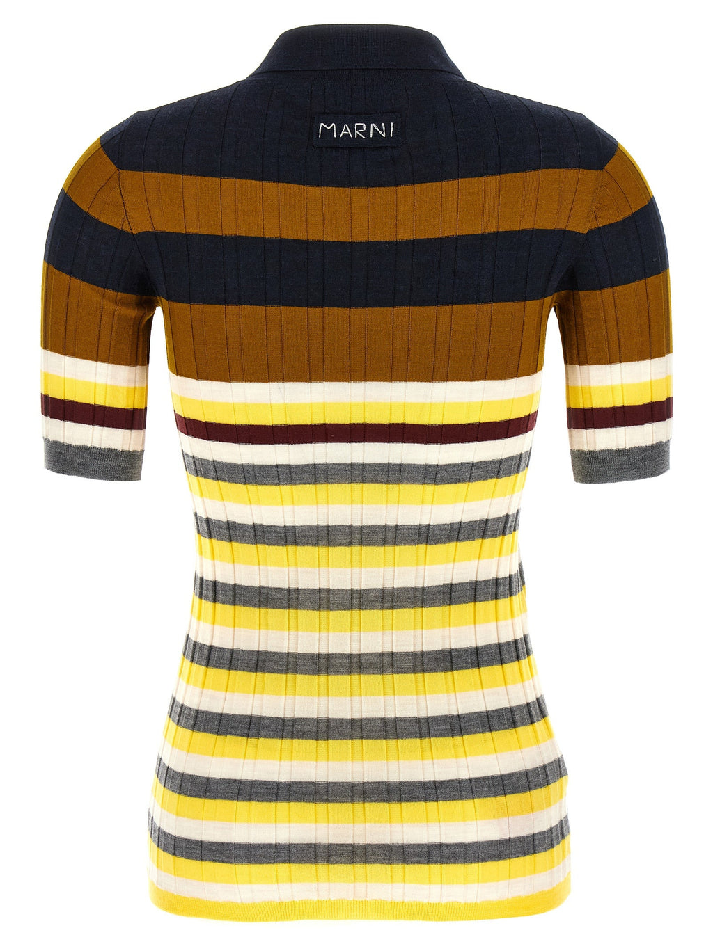Marni Multicolor Virgin Wool Polo Shirt